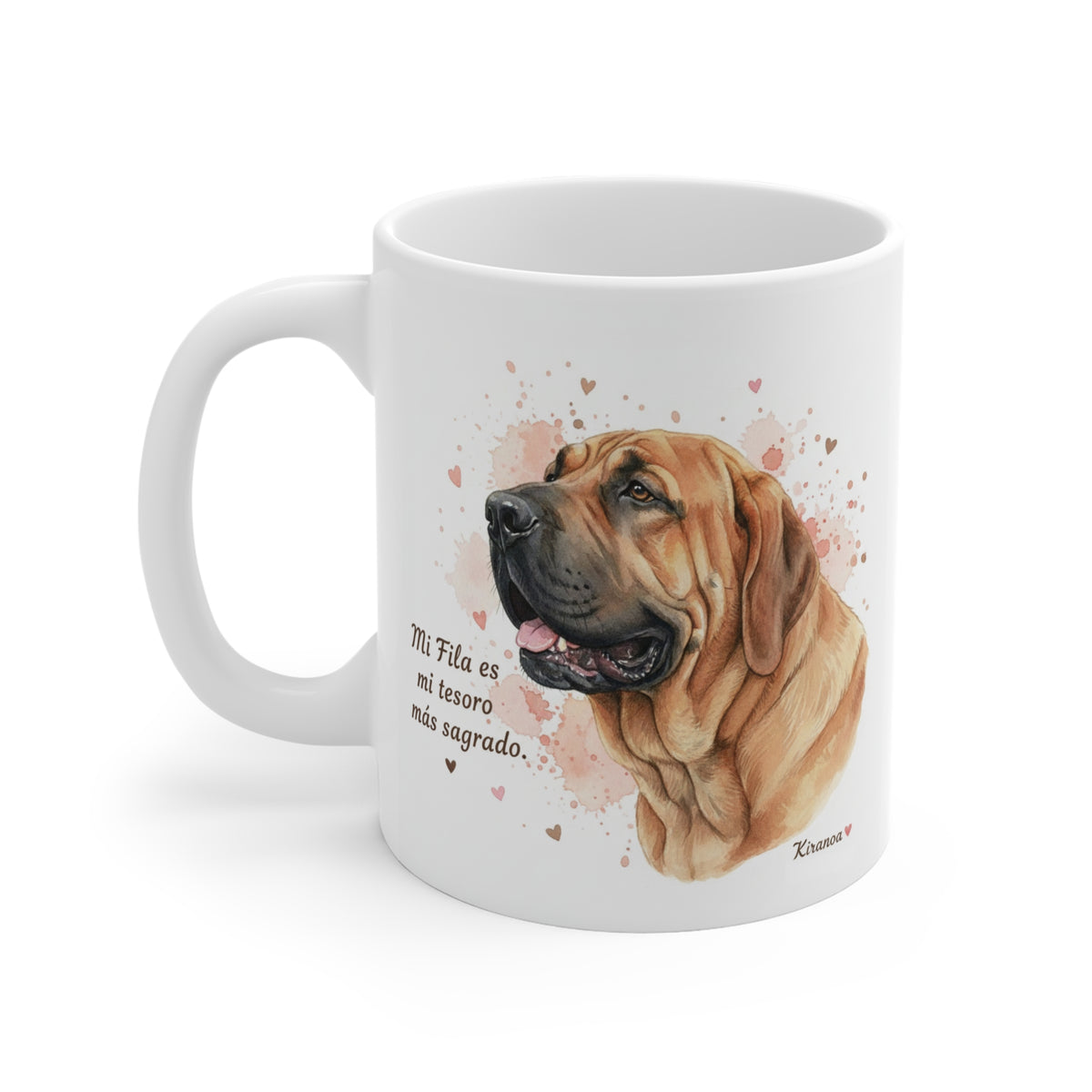 Taza cerámica Fila Brasileiro con diseño impreso en ambas caras – vista trasera