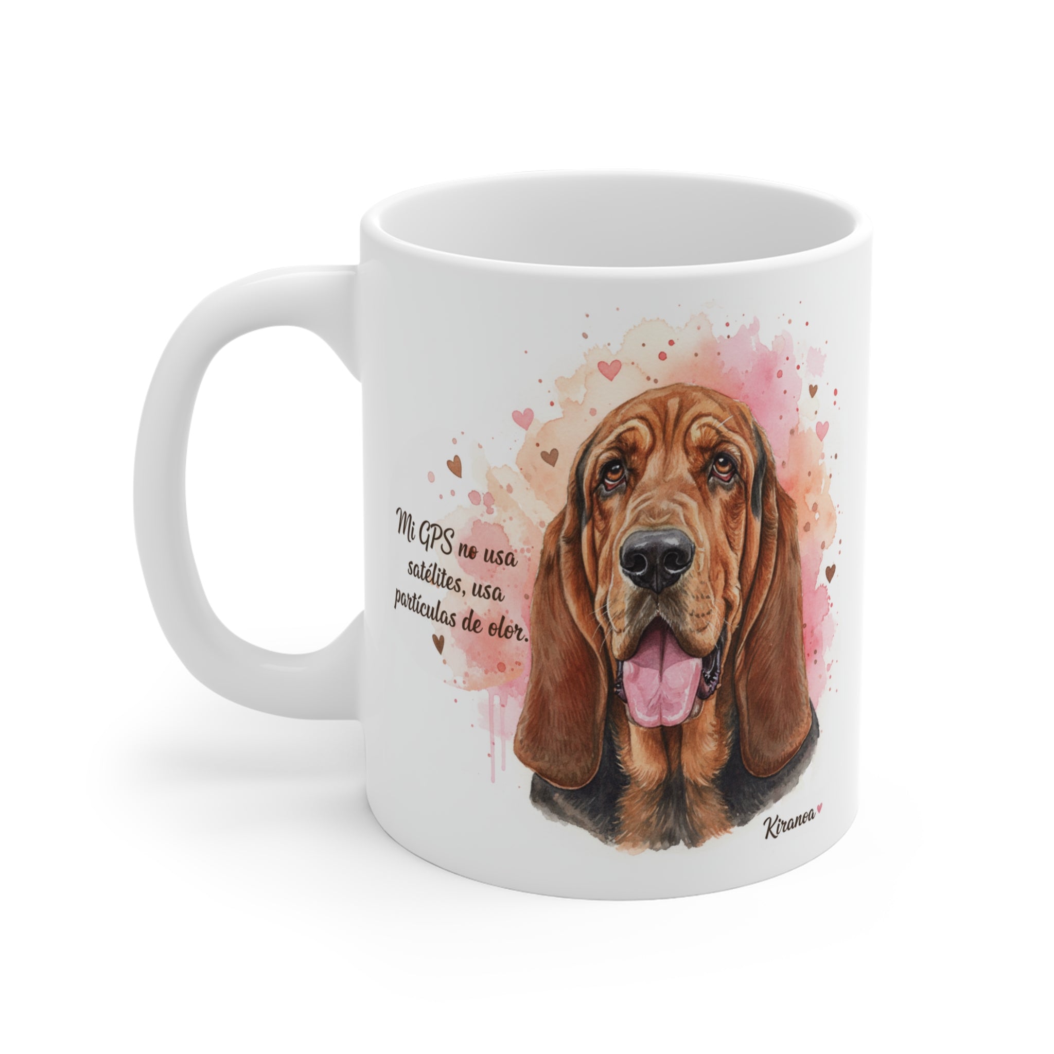 Taza Bloodhound | Mi GPS no usa satélites usa partículas de olor