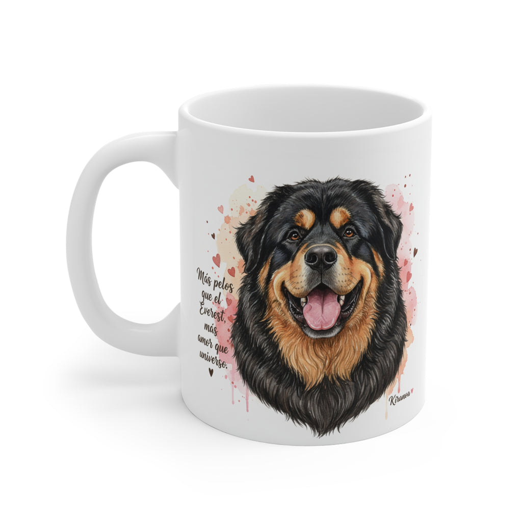 Taza cerámica Mastín Tibetano con diseño impreso en ambas caras – vista trasera