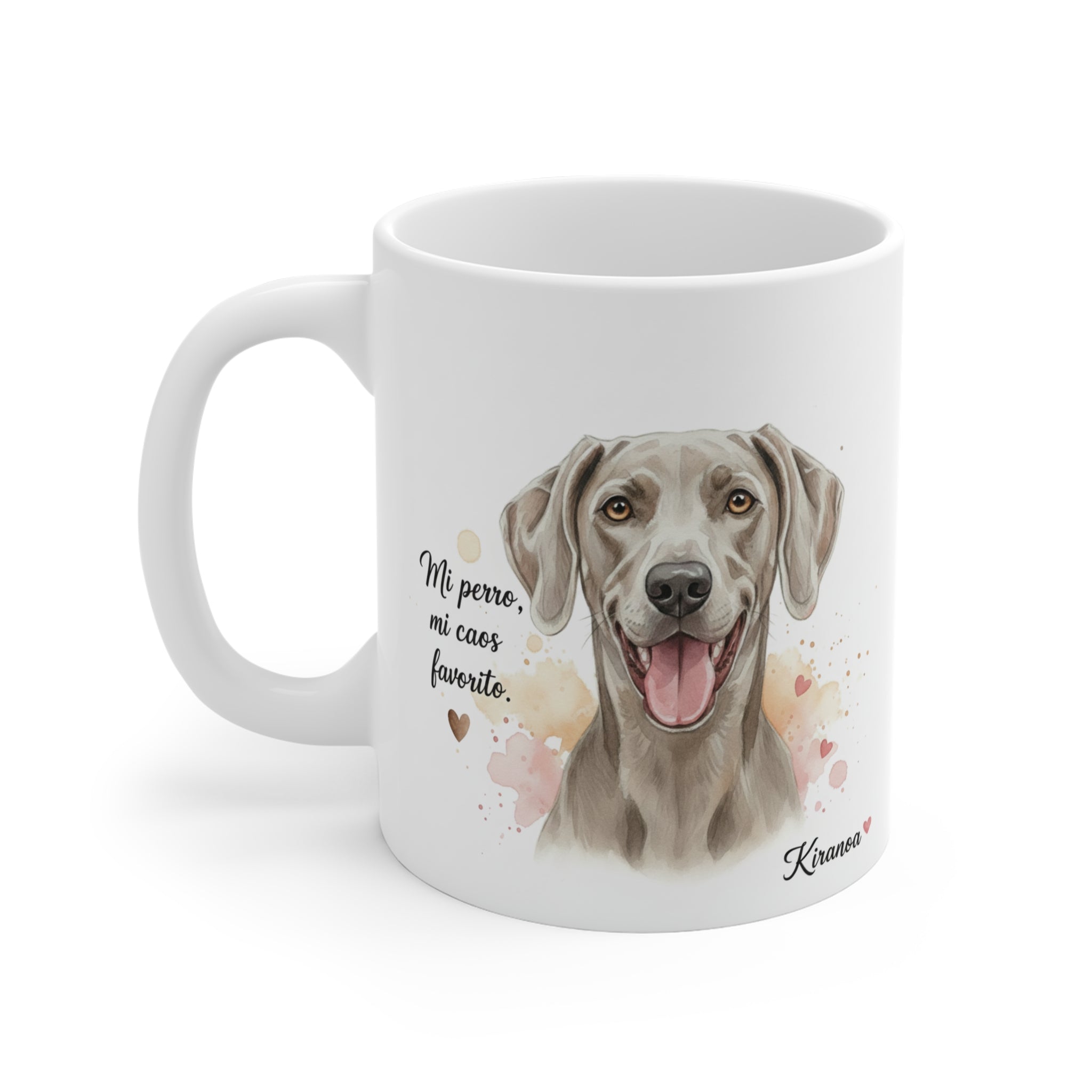 Taza Braco de Weimar vista trasera diseño impreso ambas caras 325 ml – Kiranoa