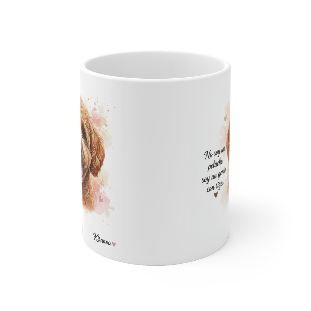 Taza cerámica Caniche Albaricoque 325 ml – vista lateral