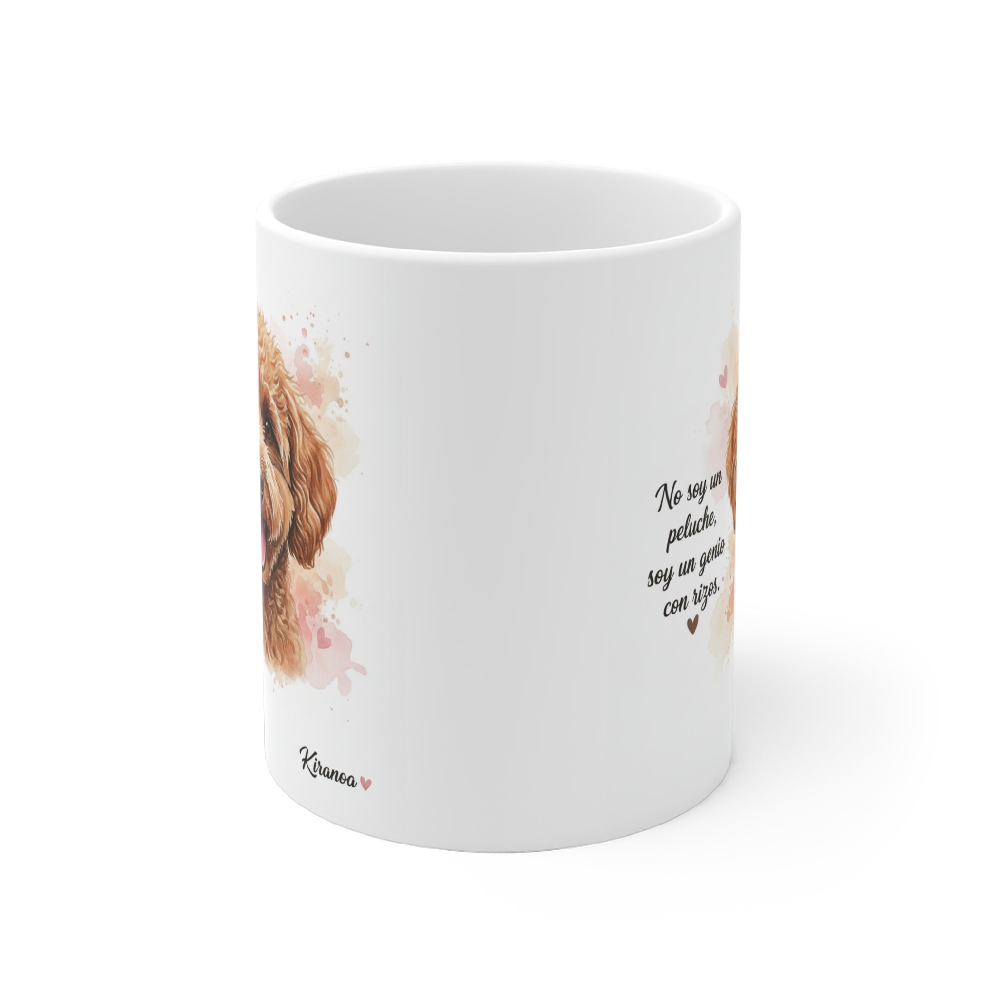 Taza cerámica Caniche Albaricoque 325 ml – vista lateral