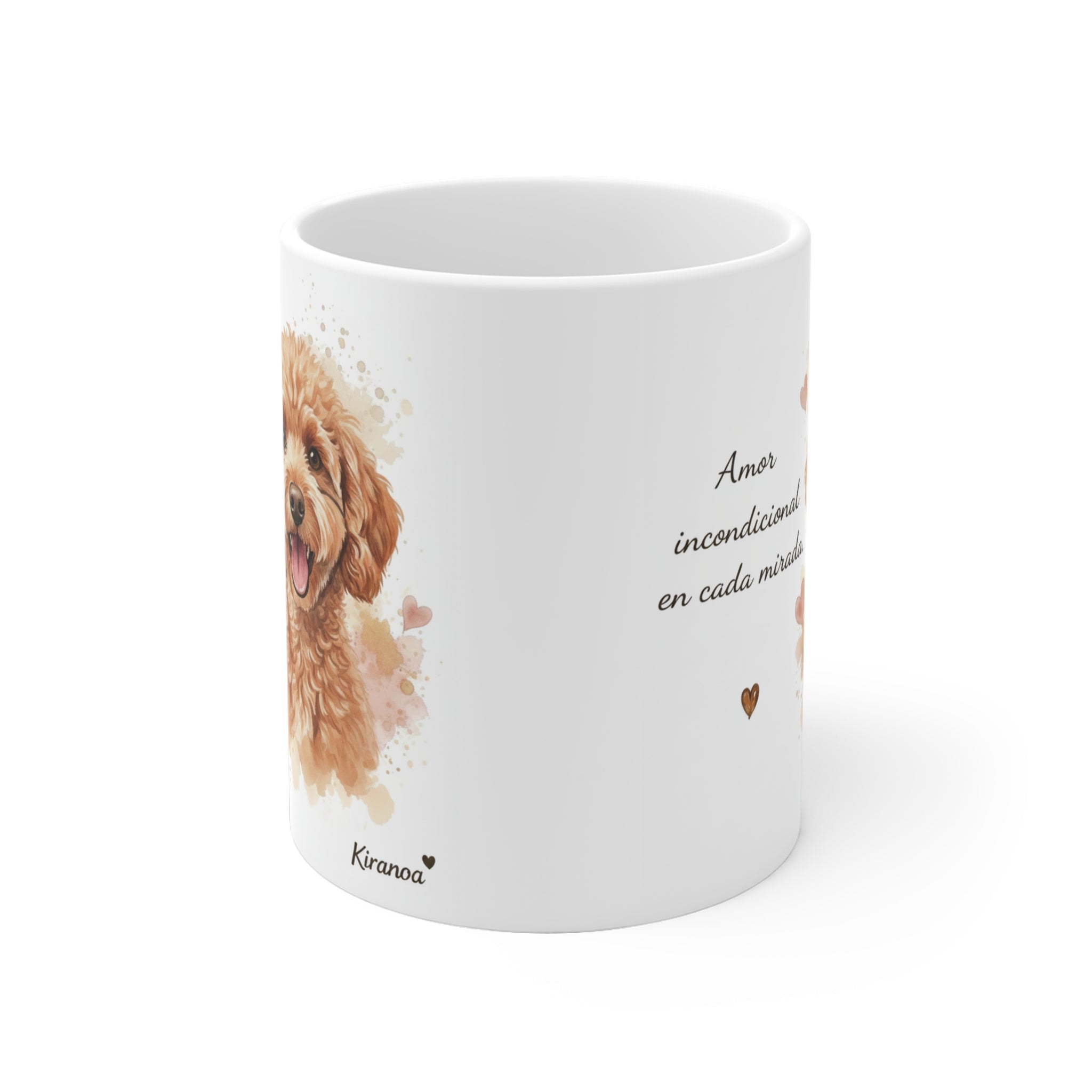Taza cerámica Caniche 325 ml – vista lateral