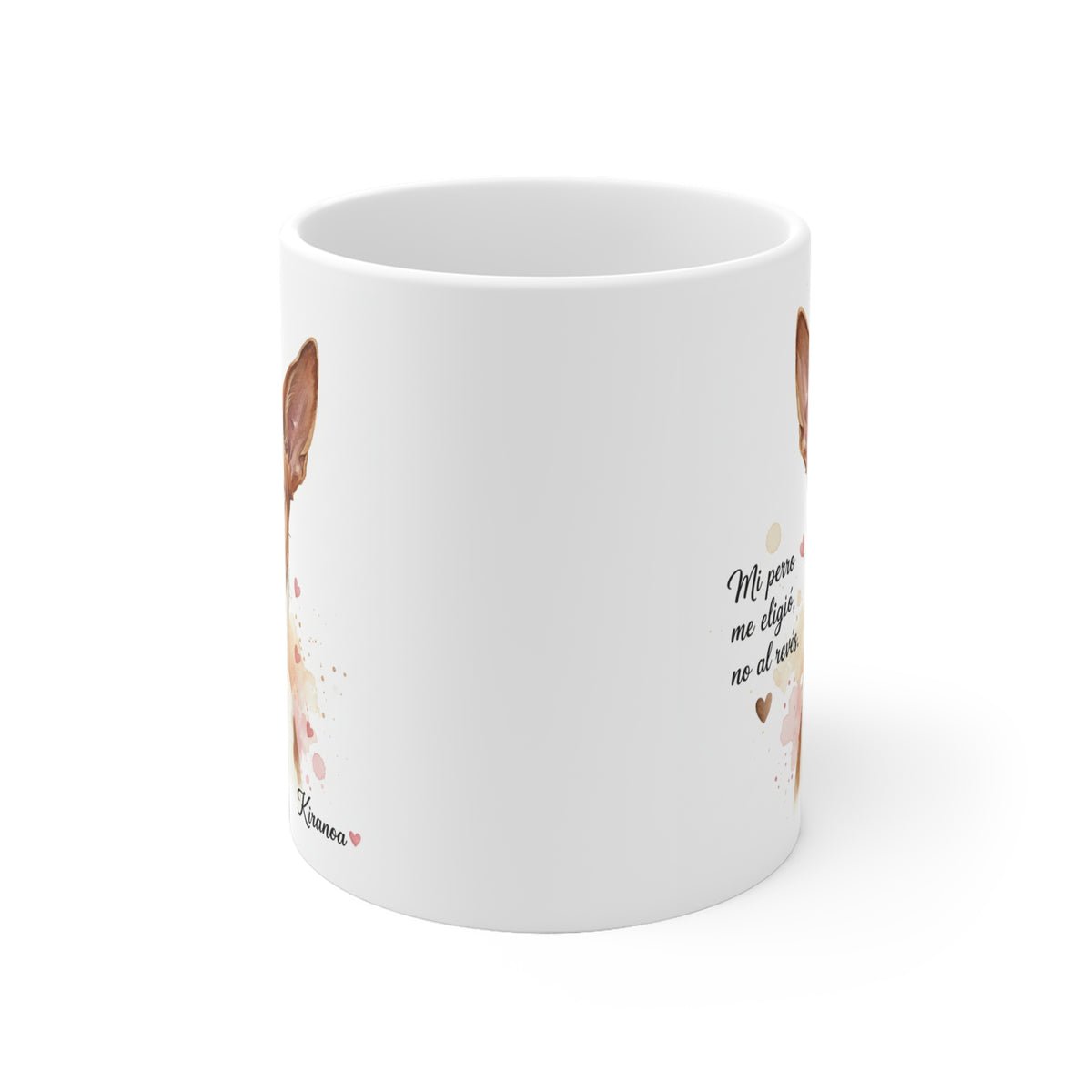Taza cerámica Podenco 325 ml – vista lateral