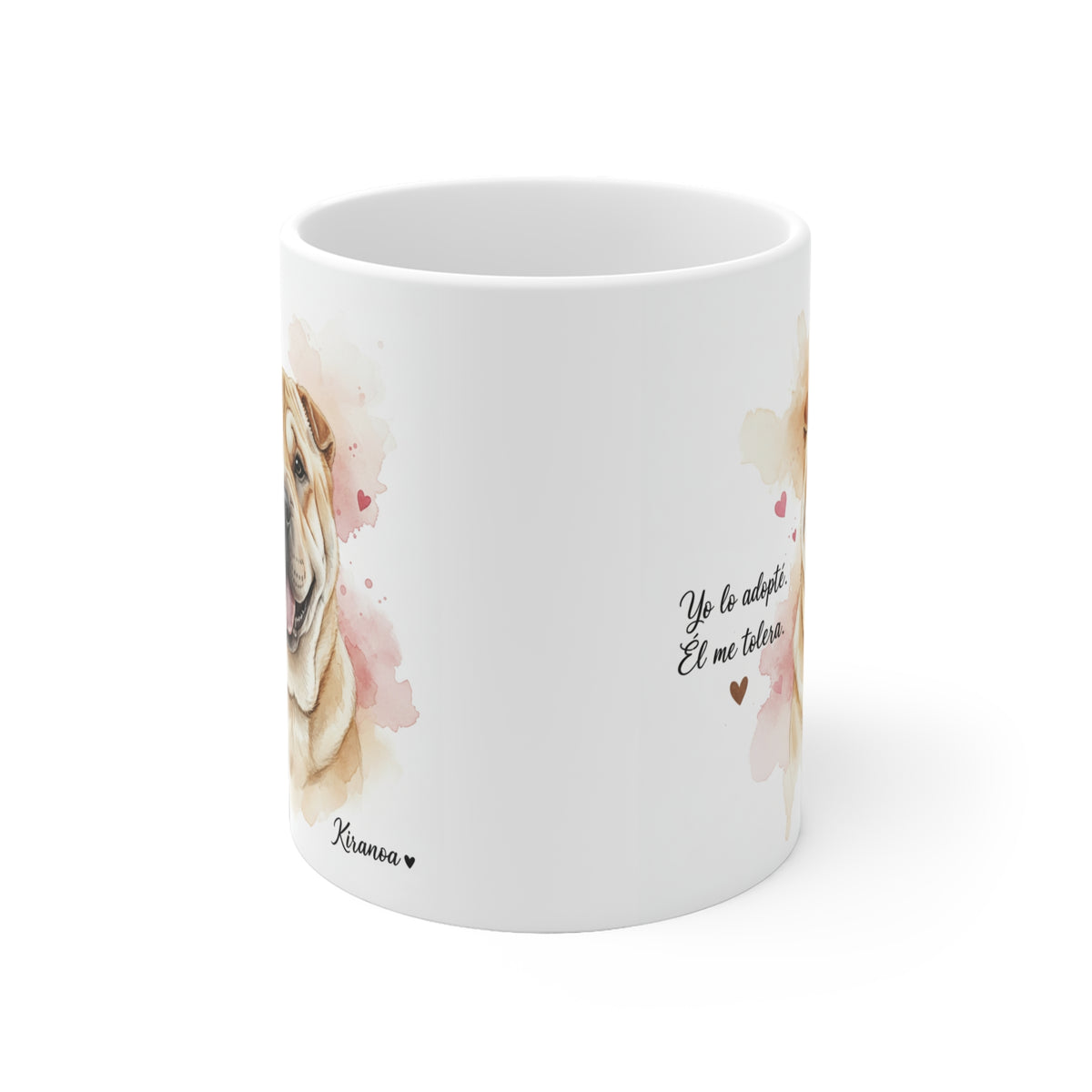 Taza cerámica Shar Pei 325 ml – vista lateral