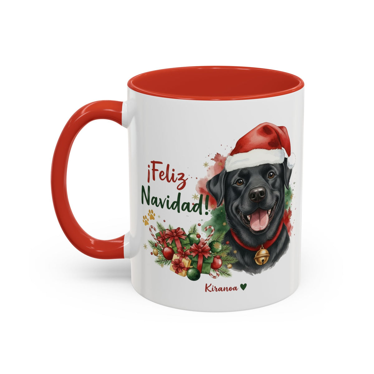 Taza Navideña Labrador Negro | ¡Feliz Navidad!