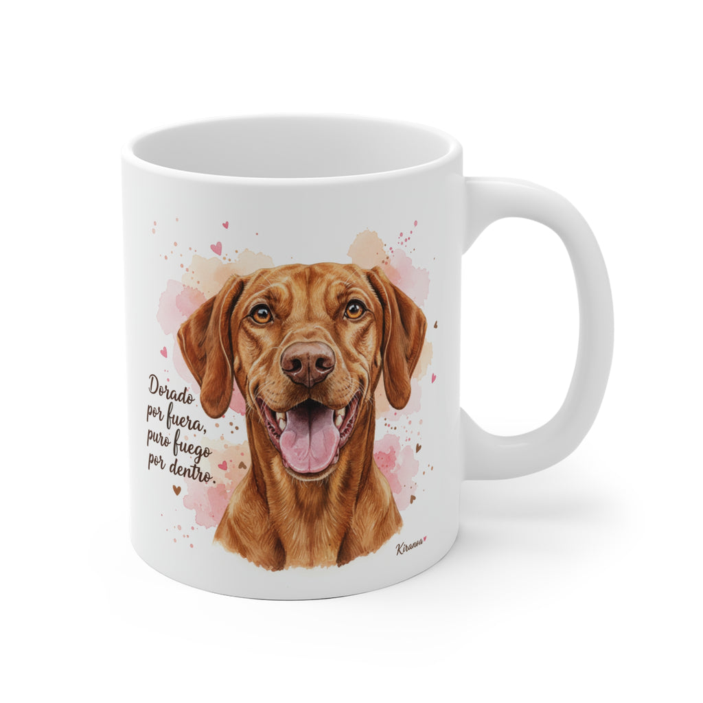 Taza Vizsla | Dorado por fuera puro fuego por dentro