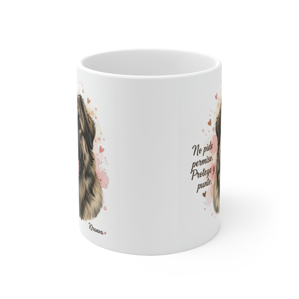 Taza Pastor Caucásico | No pide permiso protege y punto
