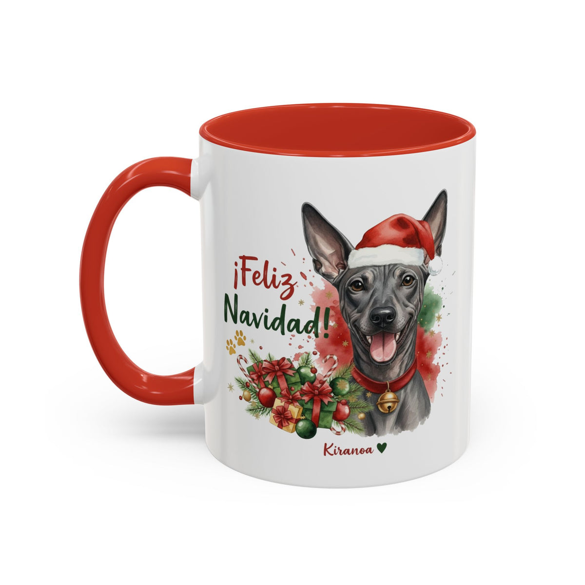 Taza Navideña Xoloitzcuintli Perro Sin Pelo Xolo | ¡Feliz Navidad!