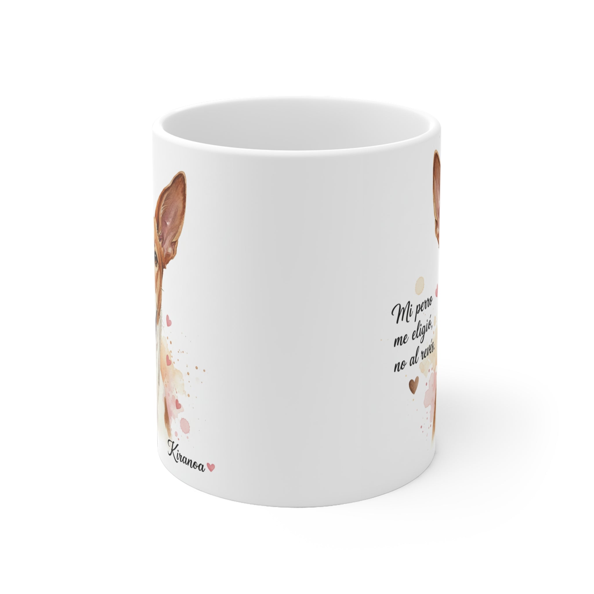 Taza cerámica Podenco 325 ml – vista lateral