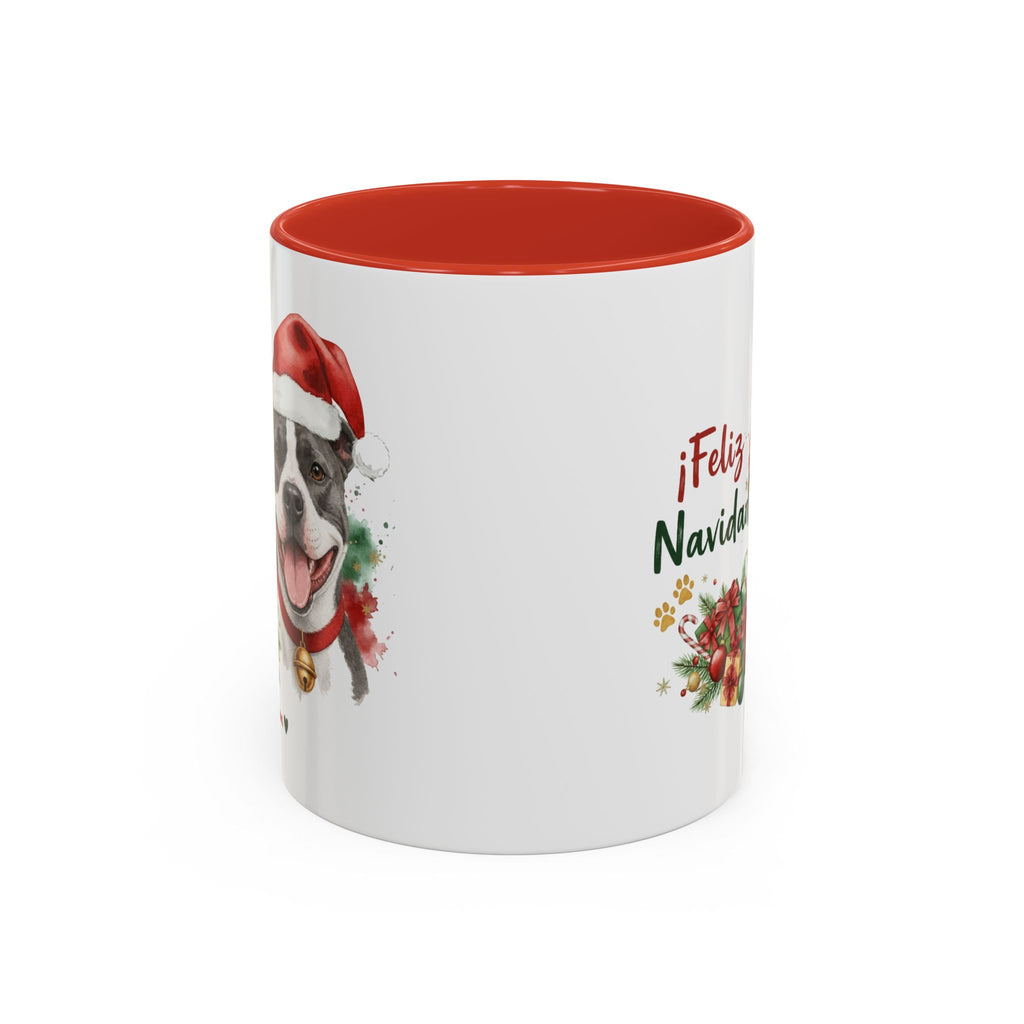 Taza Navideña Amstaff American Staffordshire Terrier | ¡Feliz Navidad!