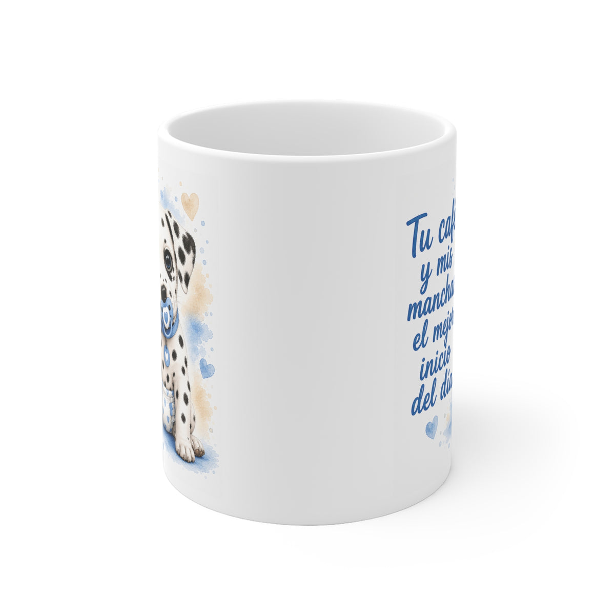 Taza cerámica Dálmata Blue 325 ml – vista lateral
