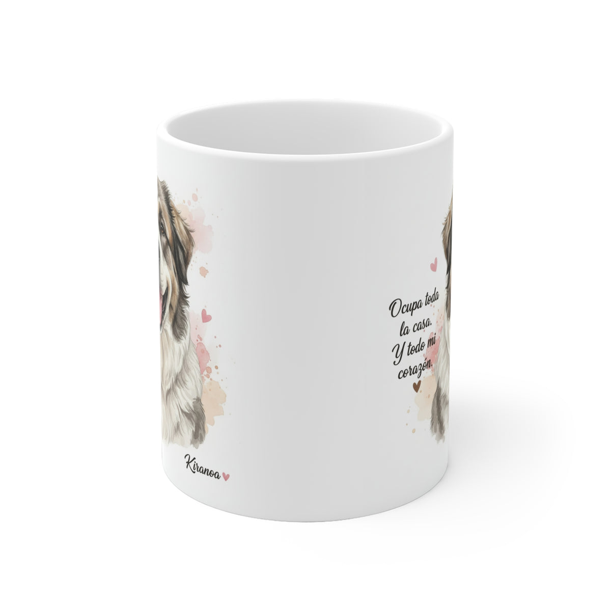 Taza cerámica Mastín del Pirineo 325 ml – vista lateral