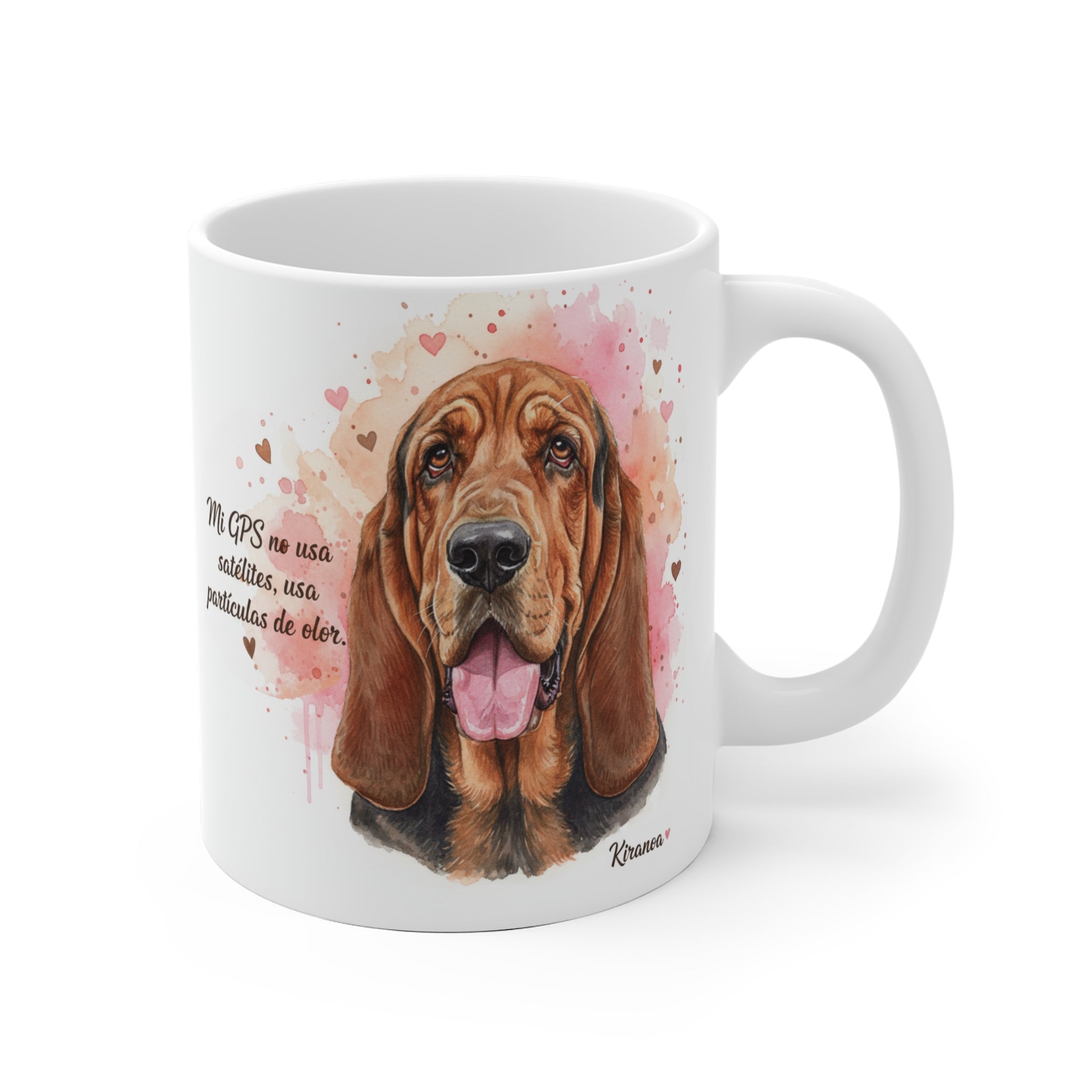 Taza Bloodhound | Mi GPS no usa satélites usa partículas de olor