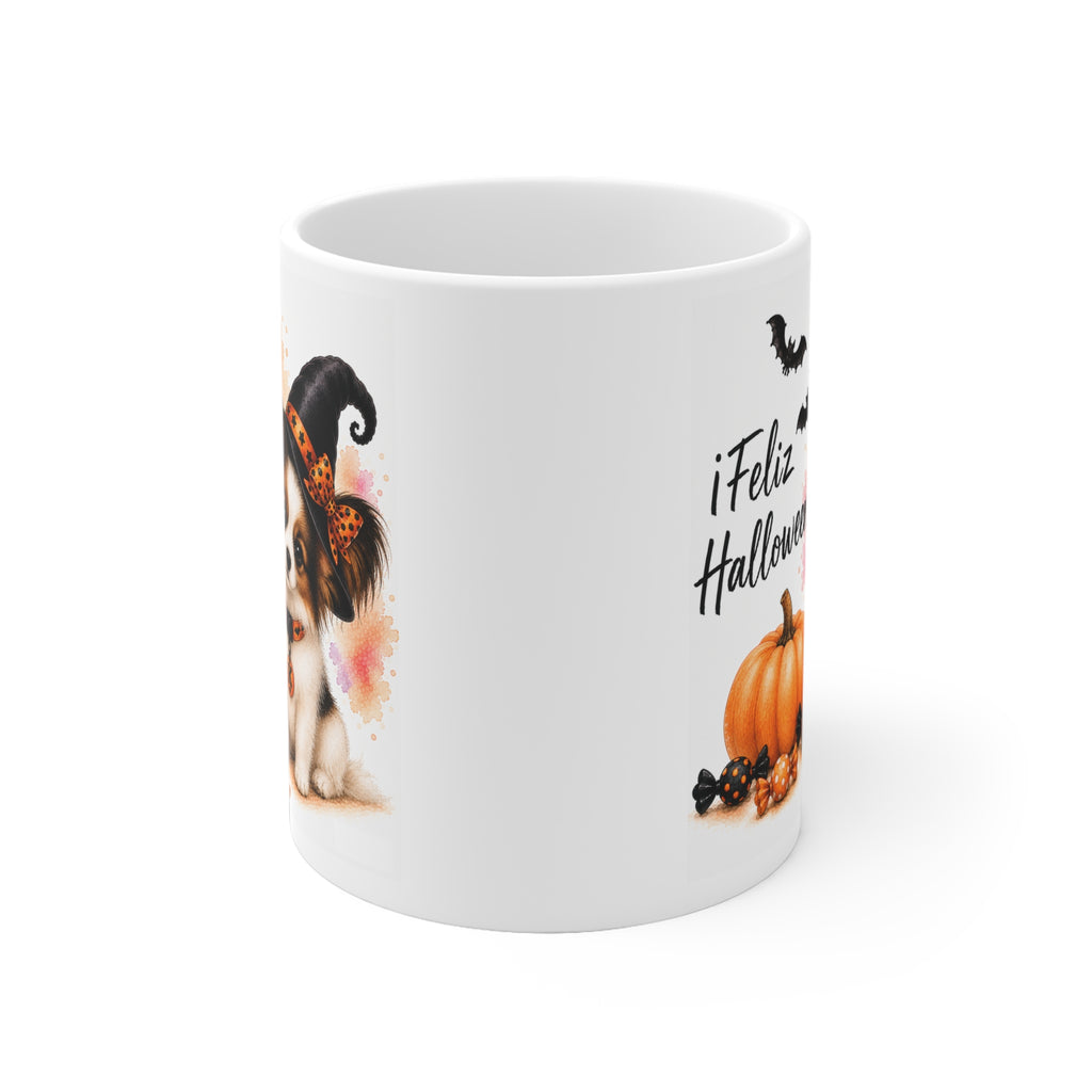 Taza cerámica Papillón 325 ml edición Halloween vista lateral Kiranoa