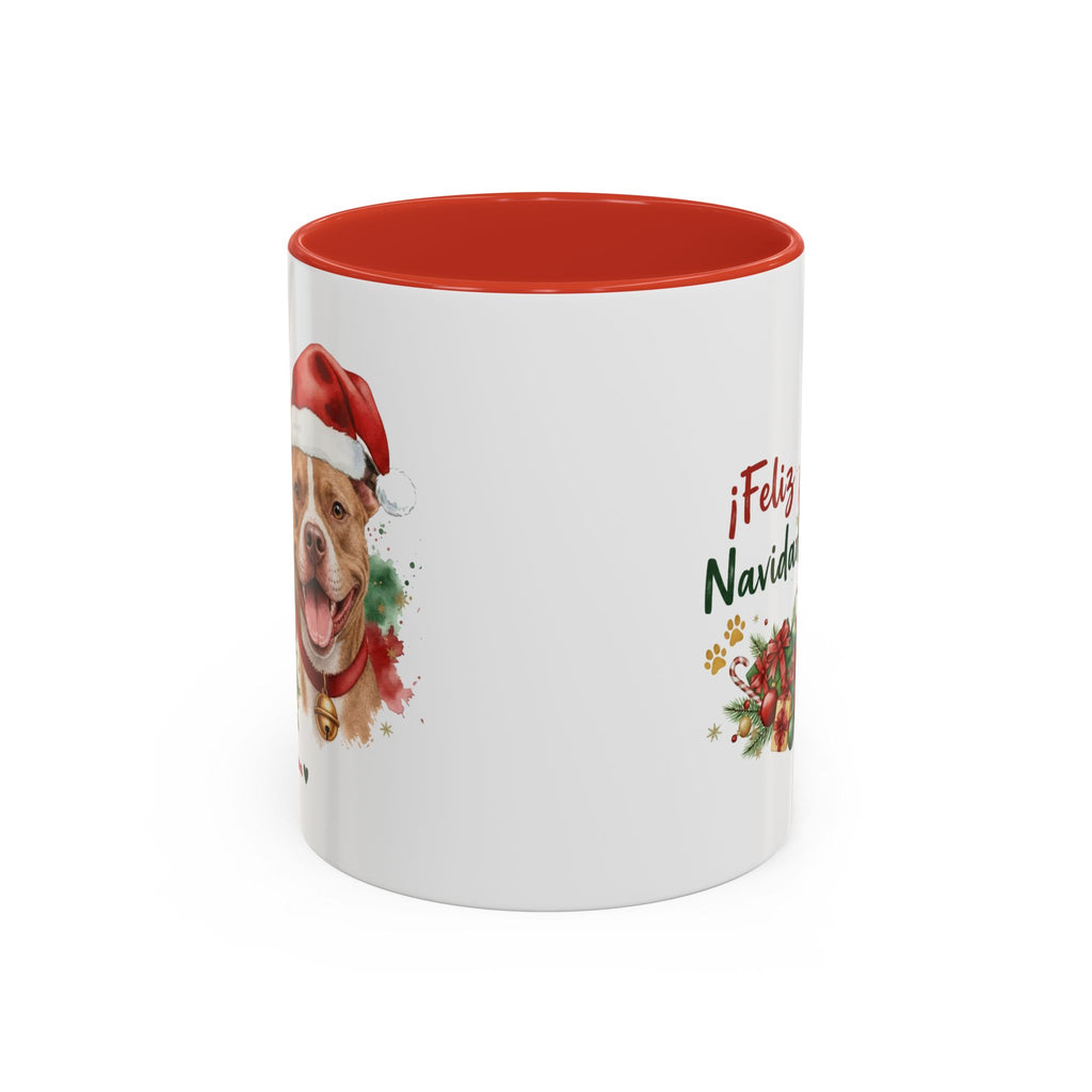 Taza Navideña Pit Bull Terrier Americano APBT | ¡Feliz Navidad!