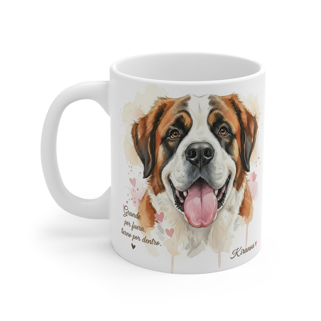 Taza cerámica San Bernardo con diseño impreso en ambas caras – vista trasera