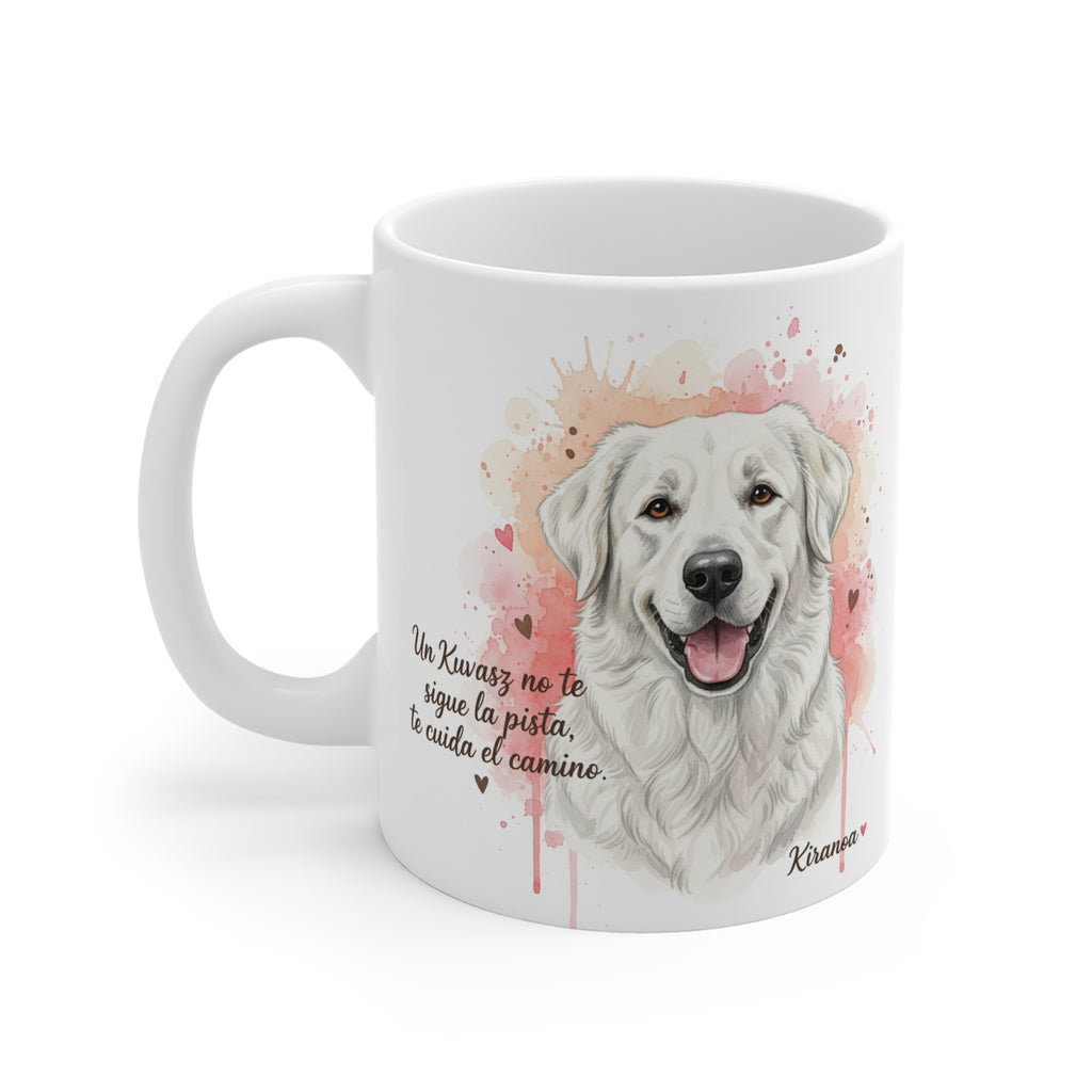 Taza Kuvasz | Un Kuvasz no te sigue la pista te cuida el camino