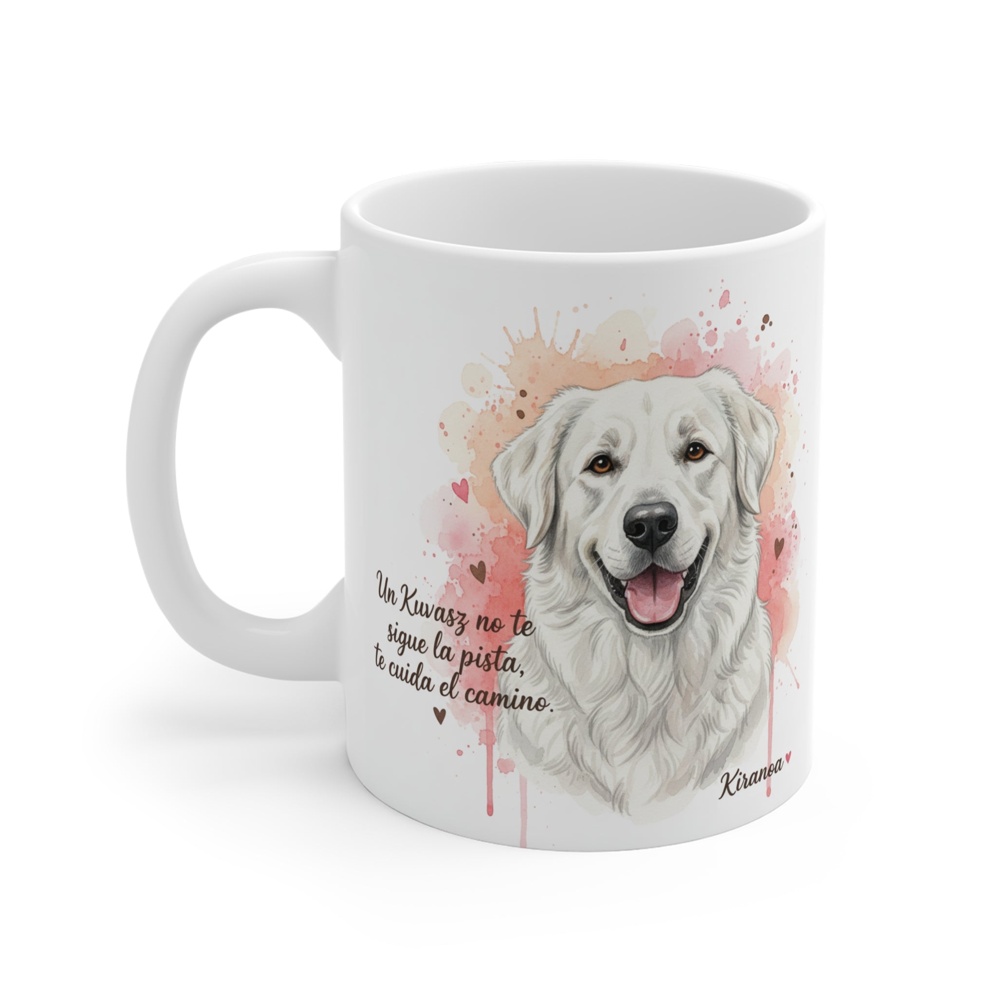 Taza Kuvasz | Un Kuvasz no te sigue la pista te cuida el camino