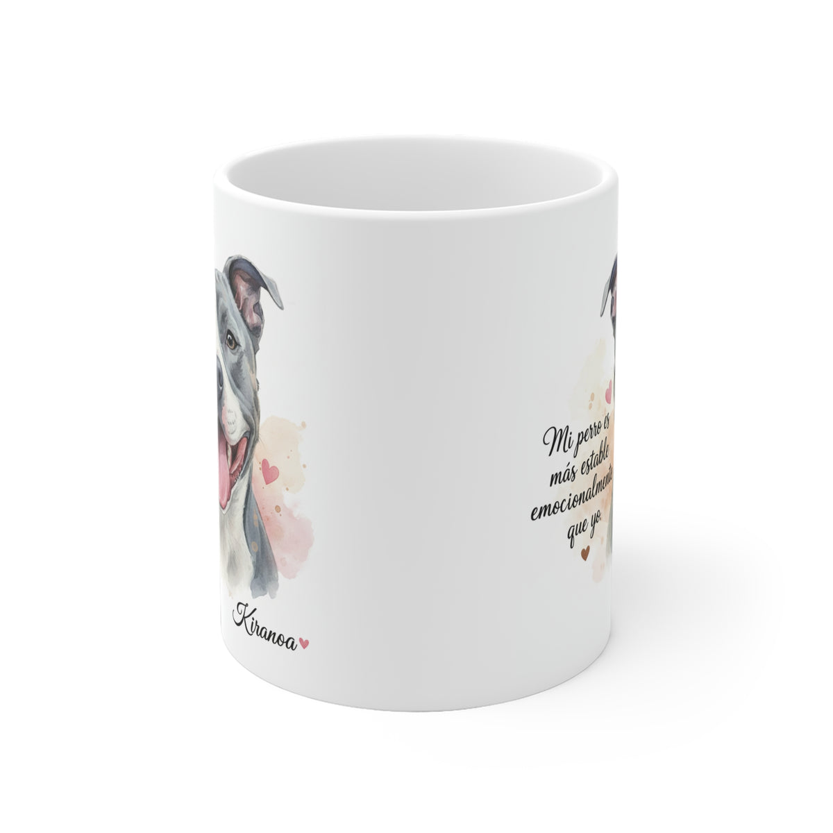 Taza cerámica Pit Bull 325 ml – vista lateral