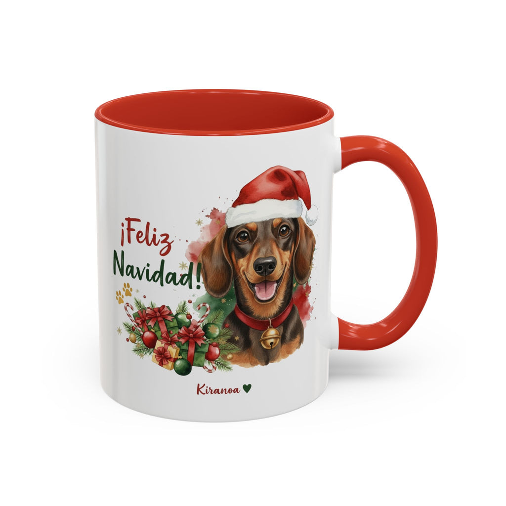 Taza Navideña Teckel Chocolate | ¡Feliz Navidad!