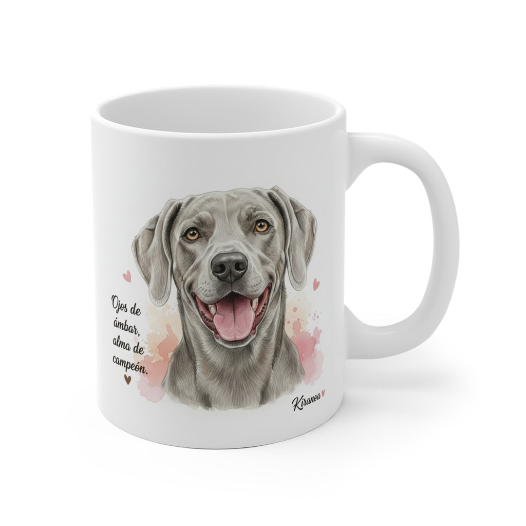 Taza Weimaraner | Ojos de ámbar alma de campeón