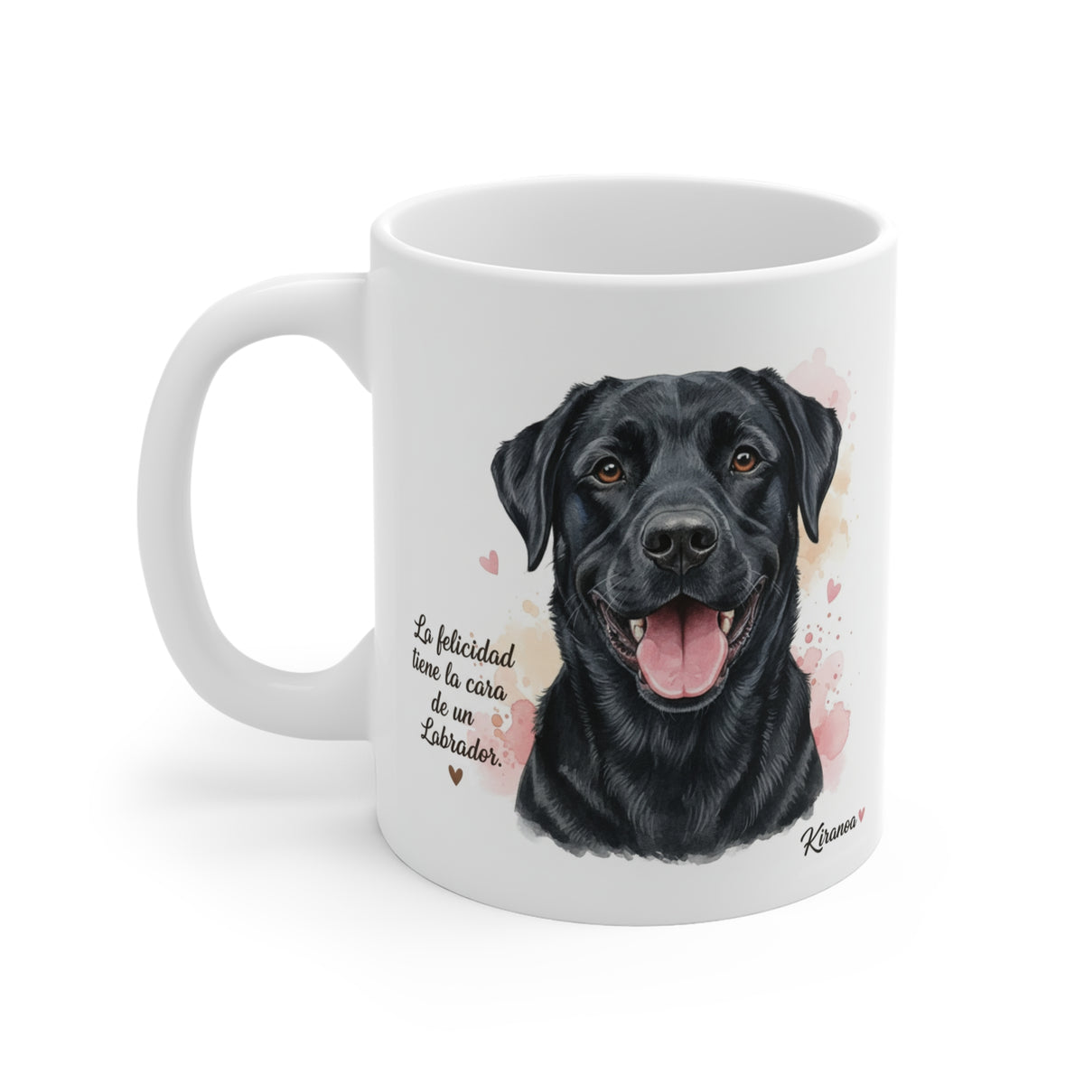 Taza cerámica Labrador con diseño impreso en ambas caras – vista trasera