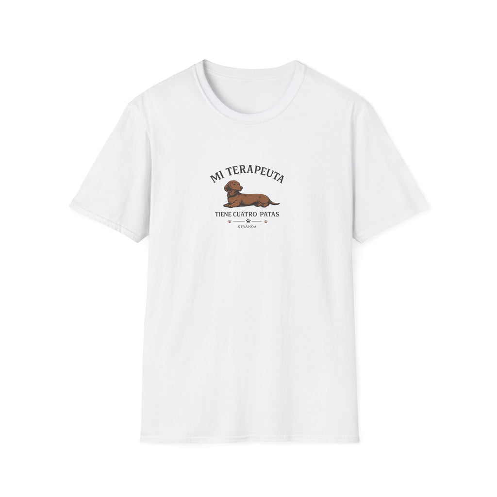 Camiseta perro salchicha - Mi terapeuta tiene cuatro patas