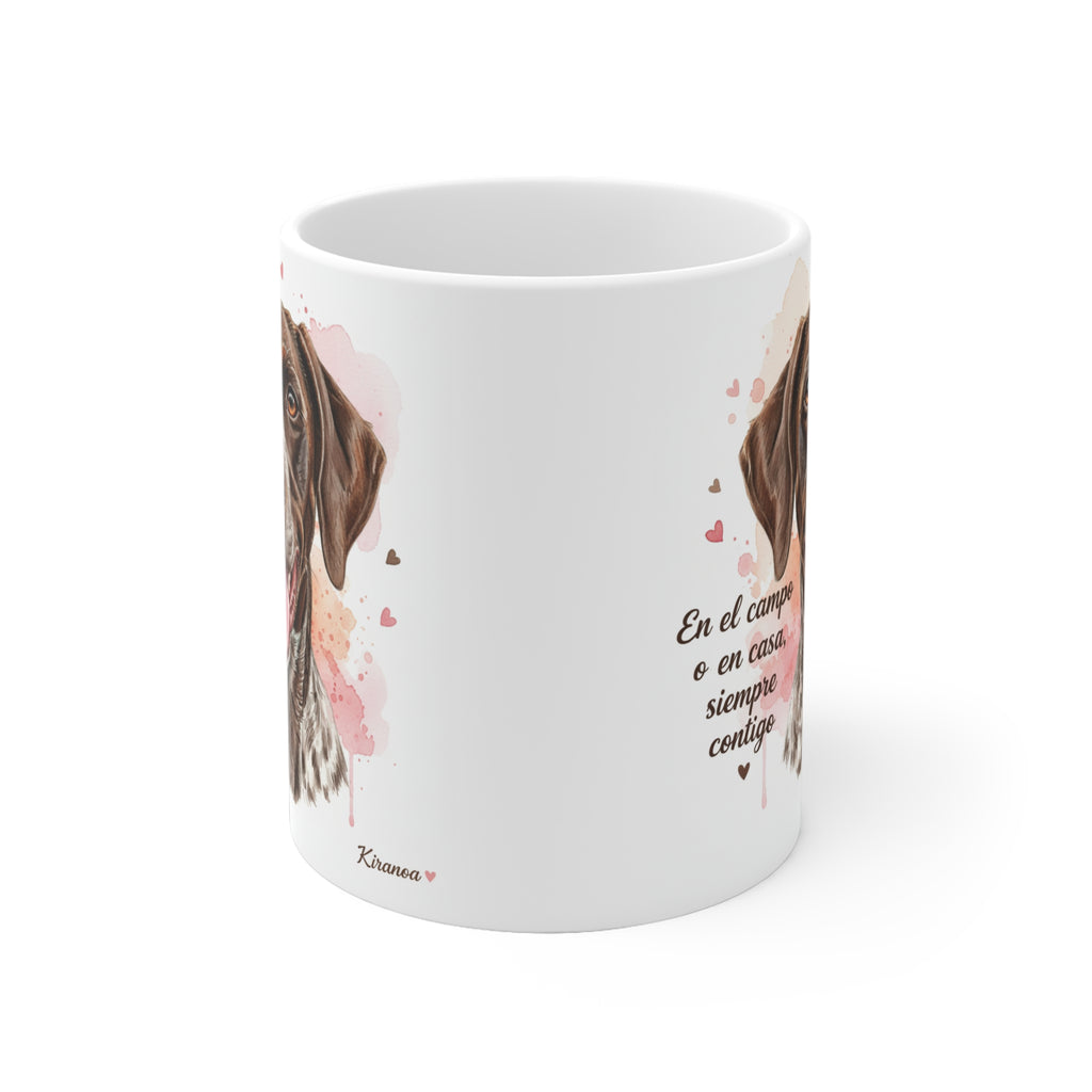 Taza cerámica Braco Alemán 325 ml – vista lateral