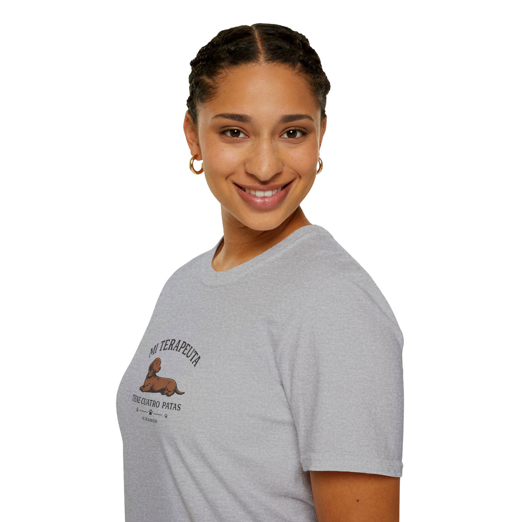 Camiseta perro salchicha - Mi terapeuta tiene cuatro patas