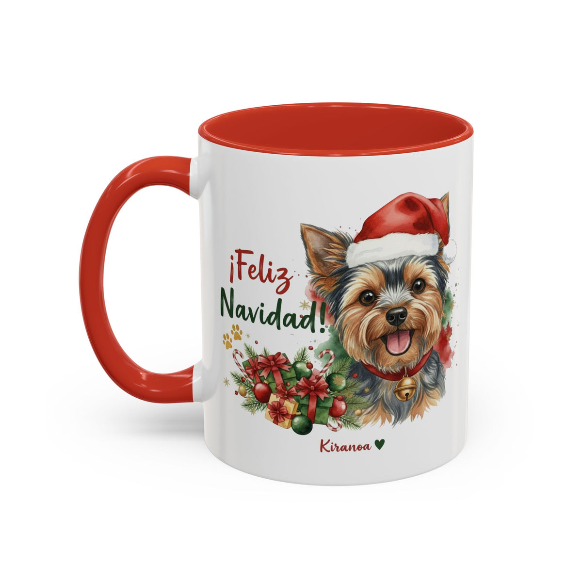 Taza Navideña Yorkshire Terrier | ¡Feliz Navidad!