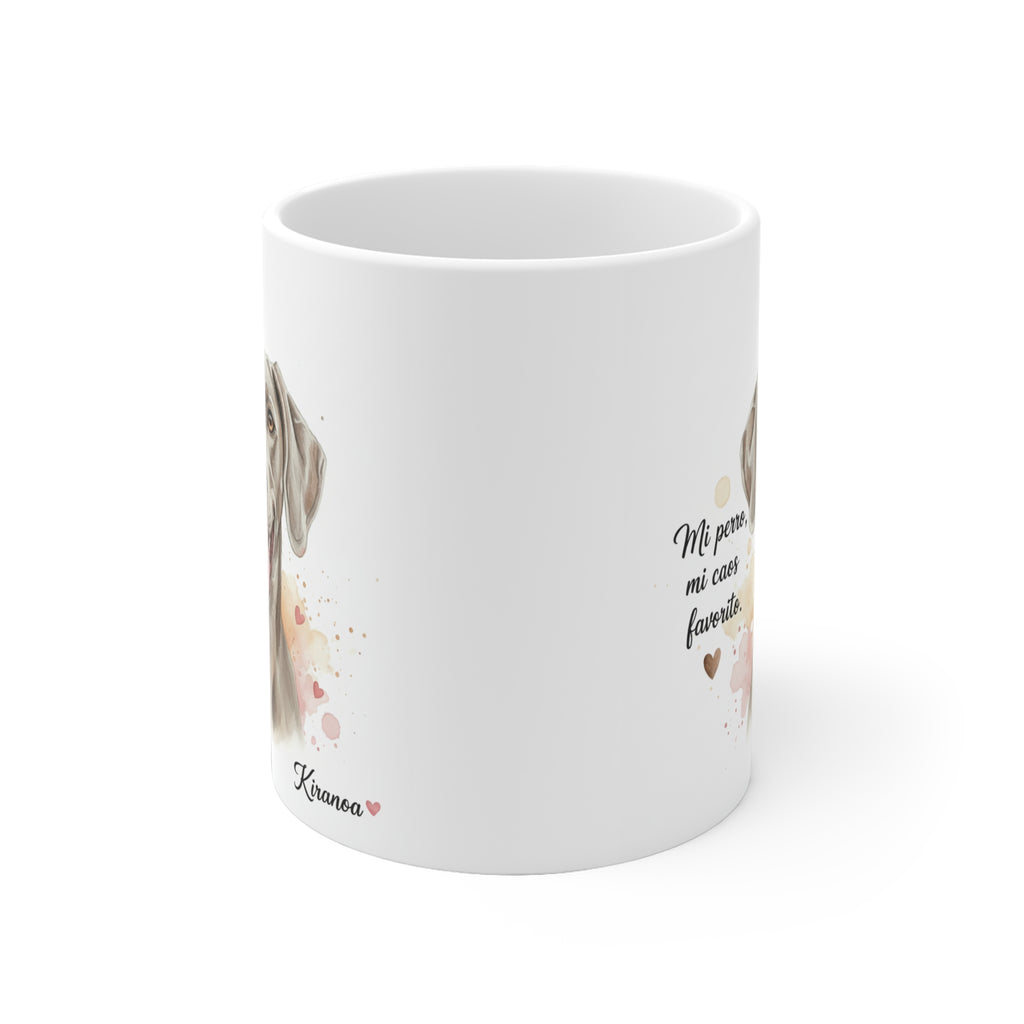 Taza cerámica Braco de Weimar 325 ml vista lateral – Kiranoa