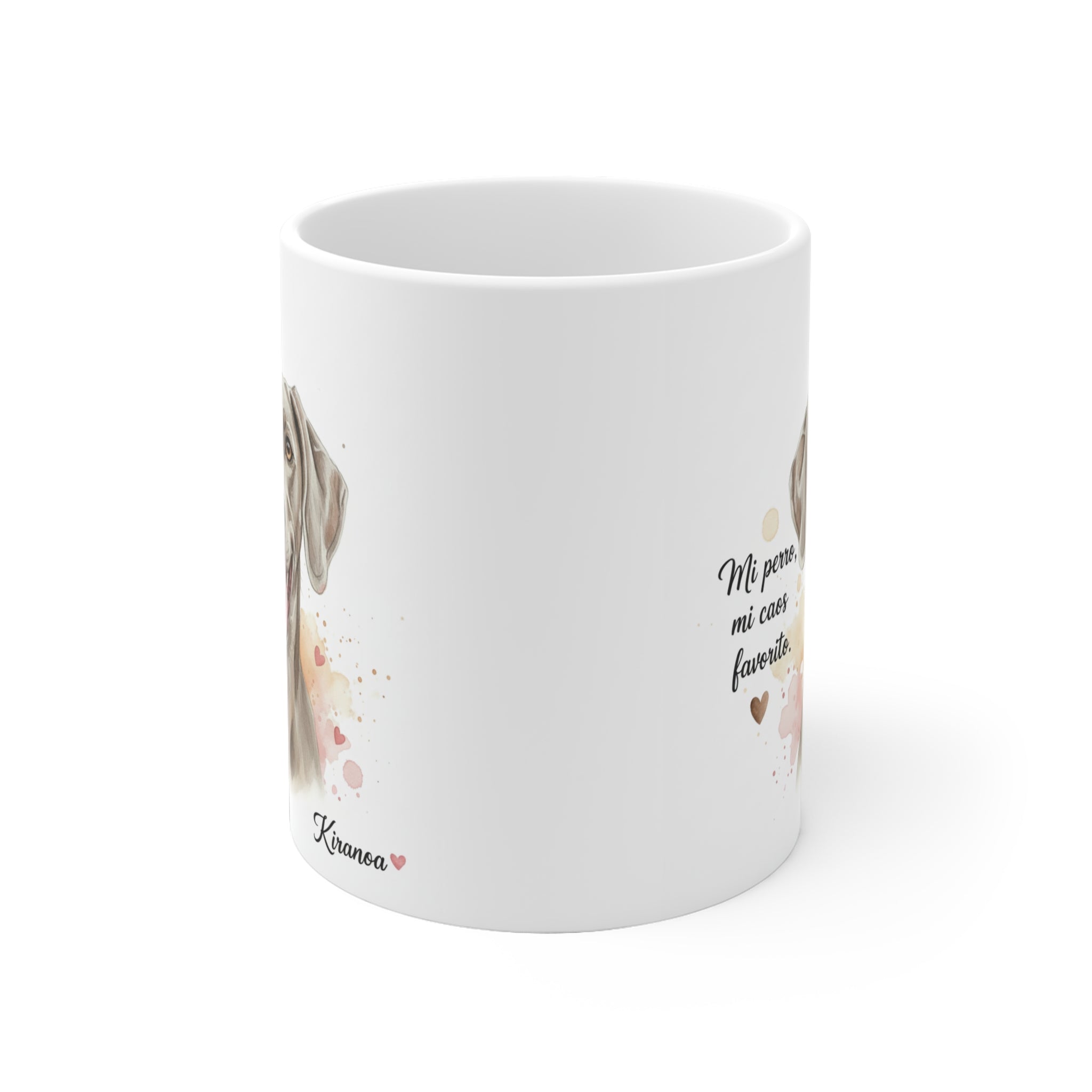 Taza cerámica Braco de Weimar 325 ml vista lateral – Kiranoa