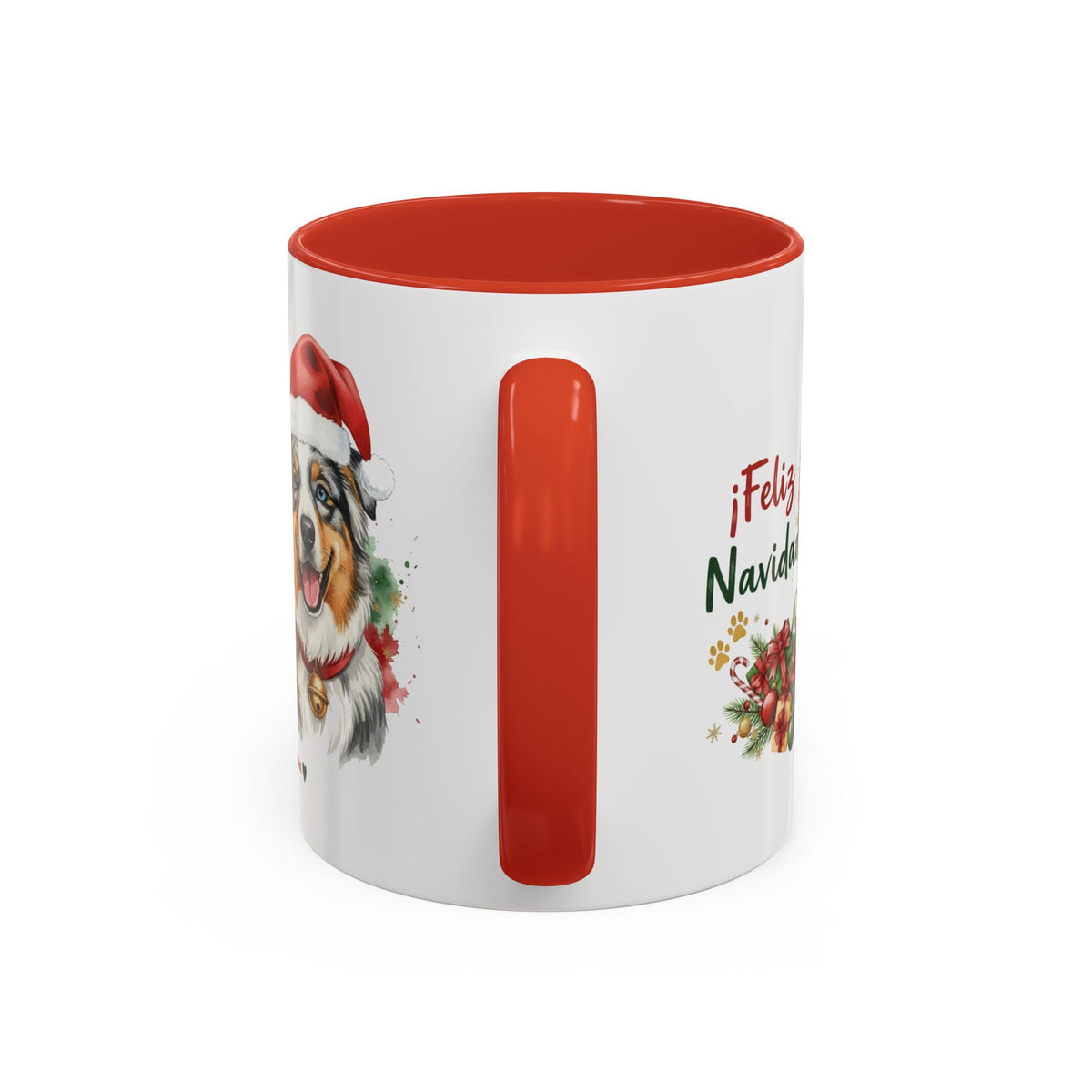 Taza Navideña Pastor Ovejero Australiano | ¡Feliz Navidad!