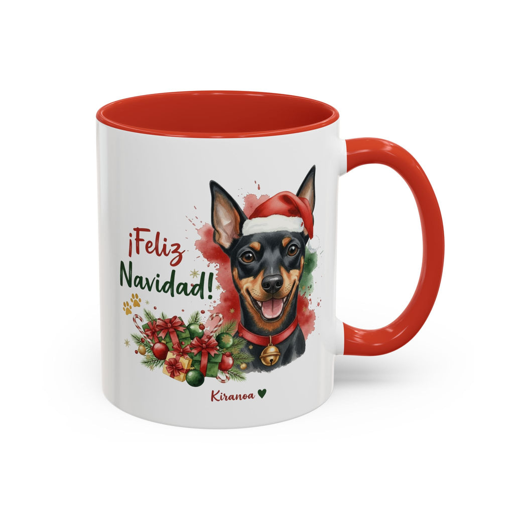 Taza Navideña Pinscher Miniatura | ¡Feliz Navidad!