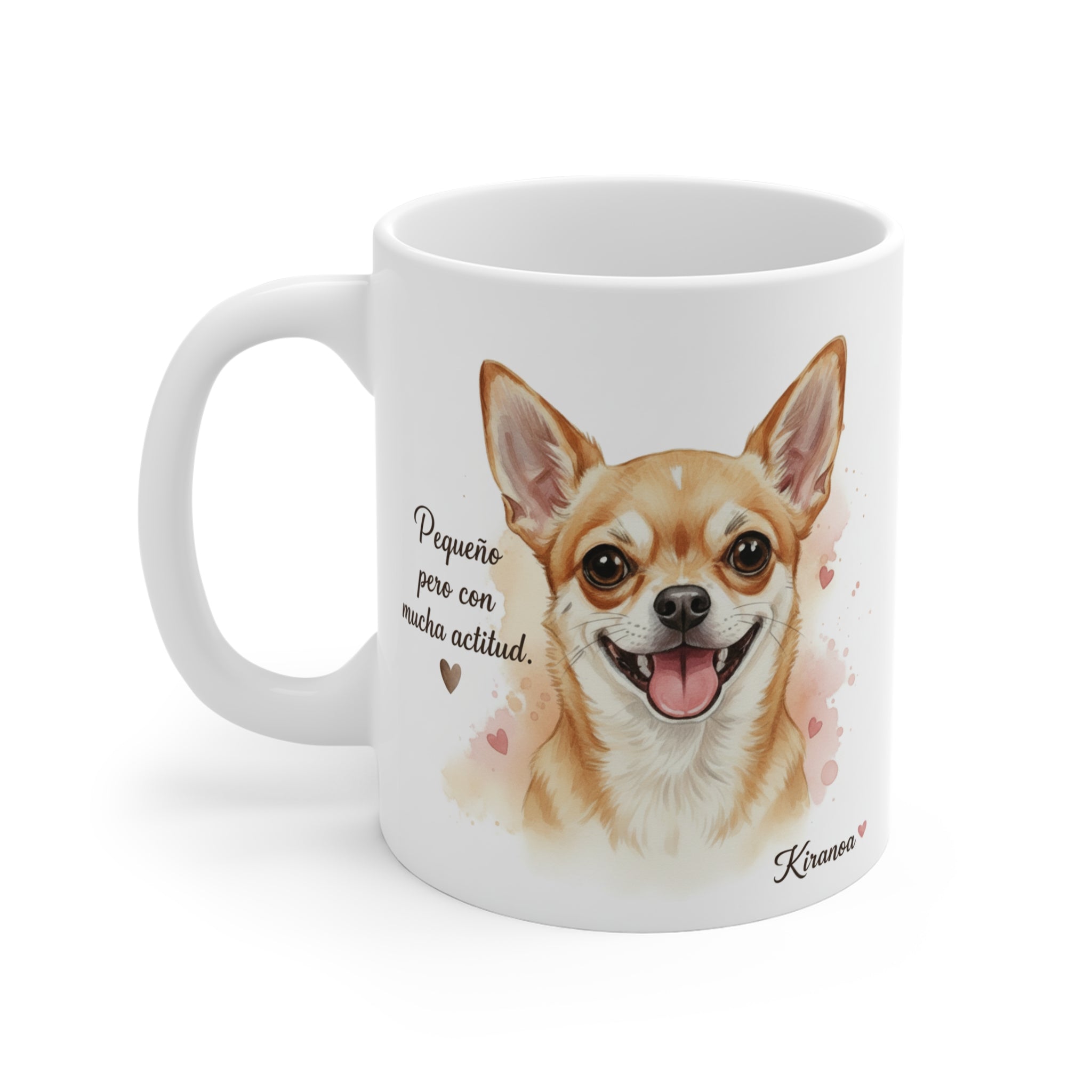 Taza Chihuahua cara trasera — diseño impreso en ambas caras — Kiranoa