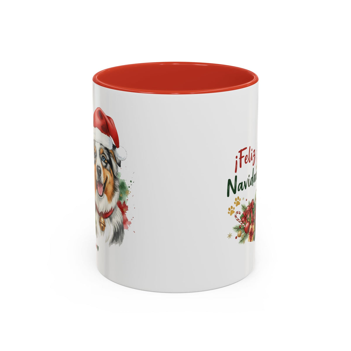Taza Navideña Pastor Ovejero Australiano | ¡Feliz Navidad!