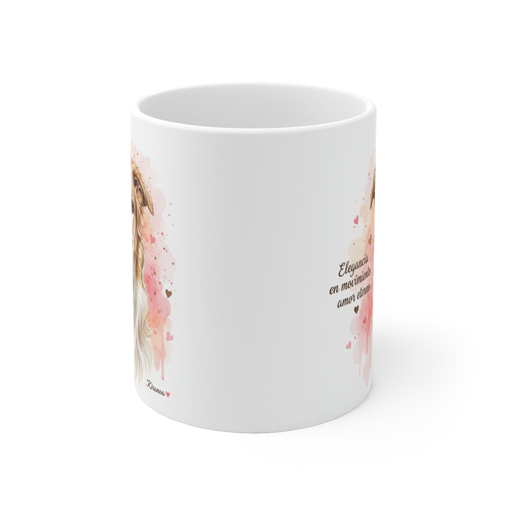Taza cerámica Borzoi 325 ml – vista lateral