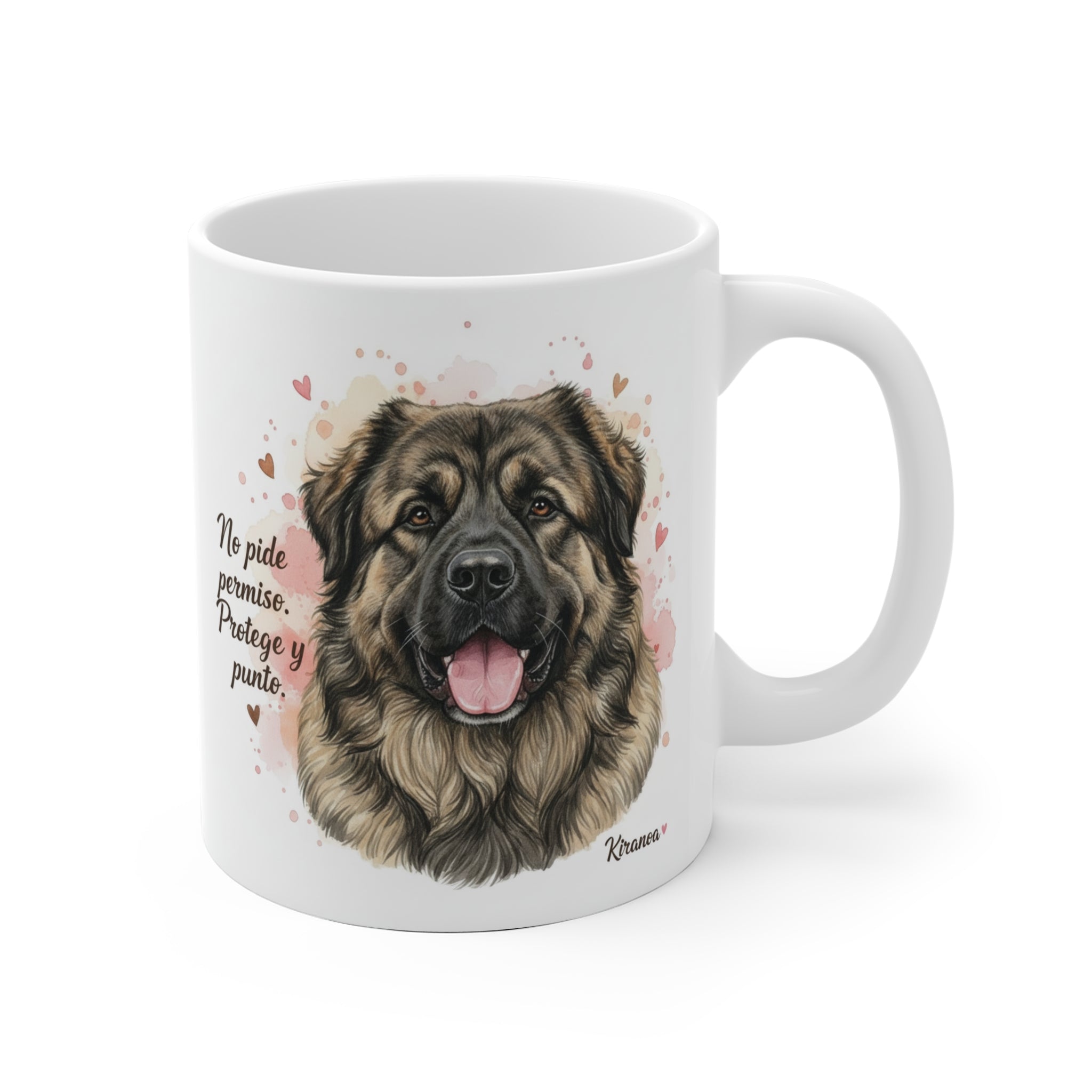 Taza Pastor Caucásico | No pide permiso protege y punto