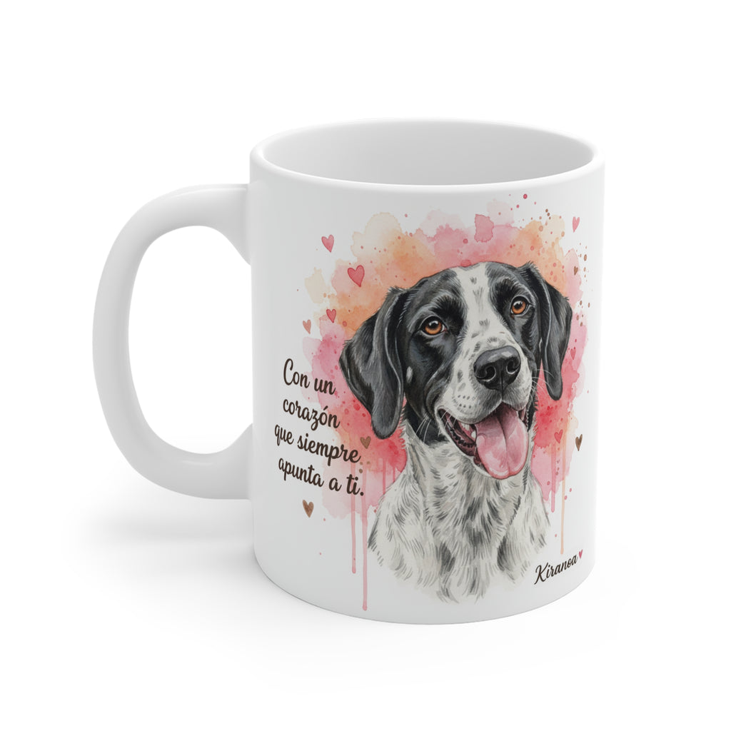 Taza Pointer Inglés | Con un corazón que siempre apunta a ti