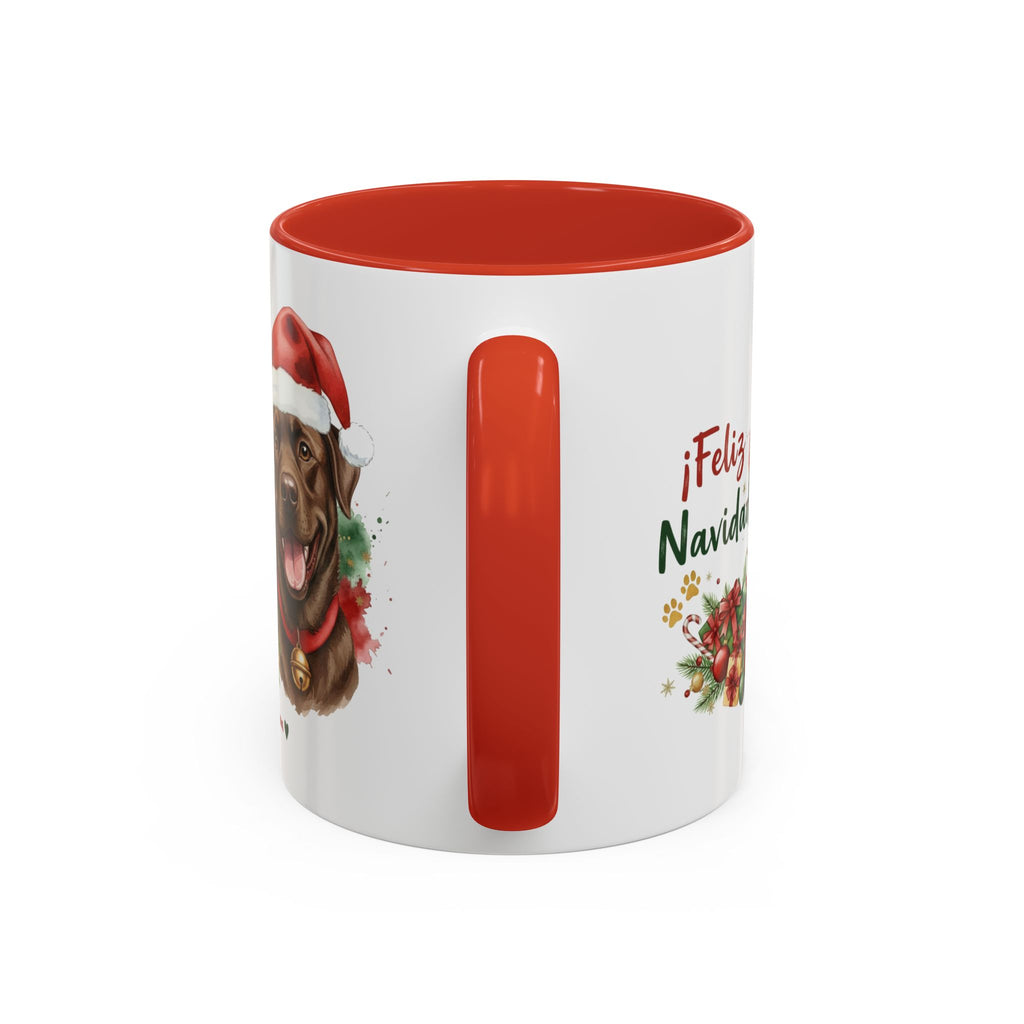 Taza Navideña Labrador Chocolate | ¡Feliz Navidad!
