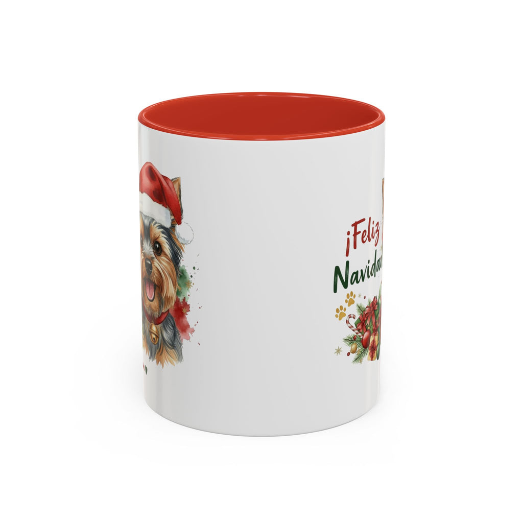 Taza Navideña Yorkshire Terrier | ¡Feliz Navidad!