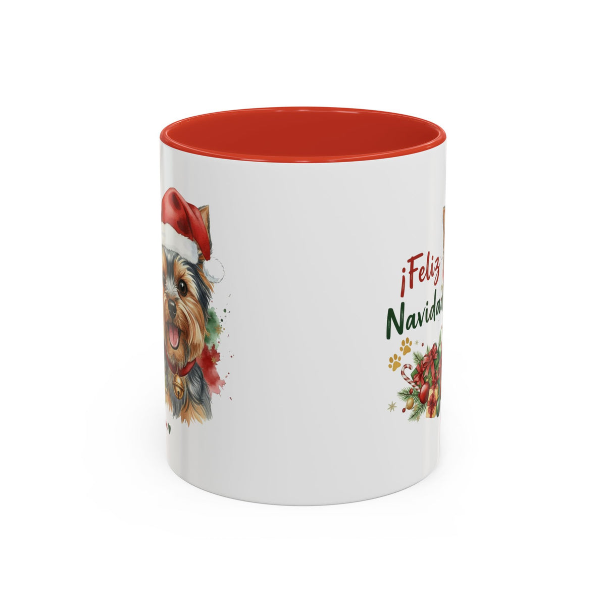 Taza Navideña Yorkshire Terrier | ¡Feliz Navidad!