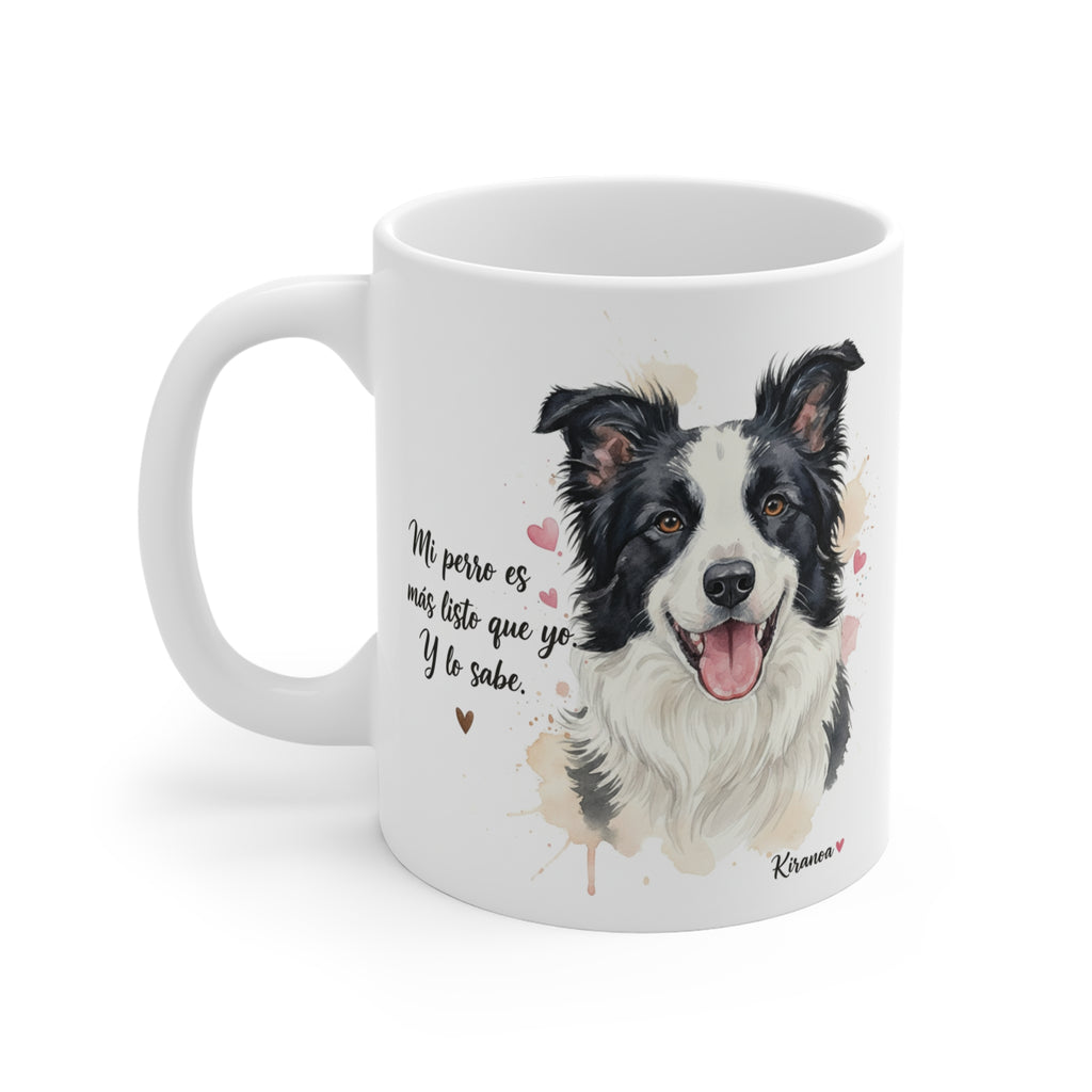 Taza cerámica Border Collie con diseño impreso en ambas caras – vista trasera