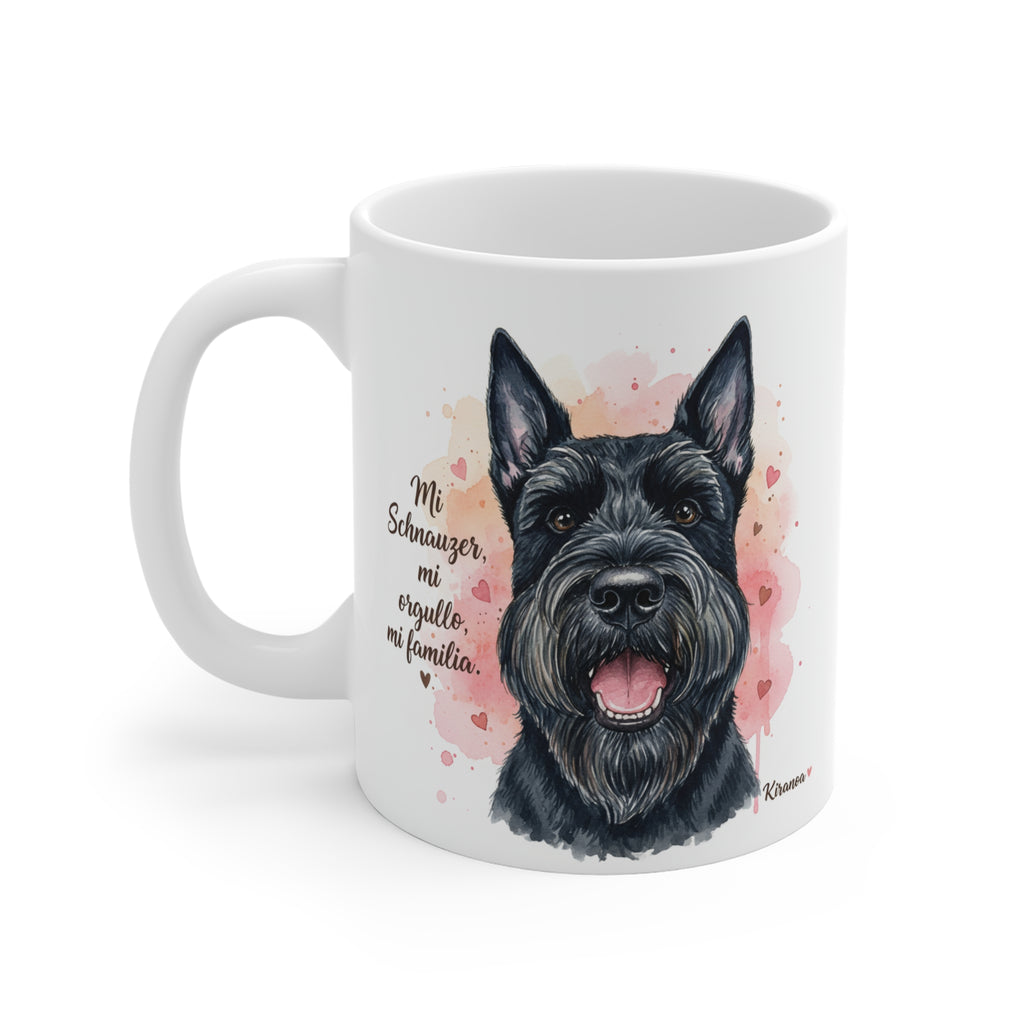 Taza cerámica Schnauzer Gigante con diseño impreso en ambas caras – vista trasera