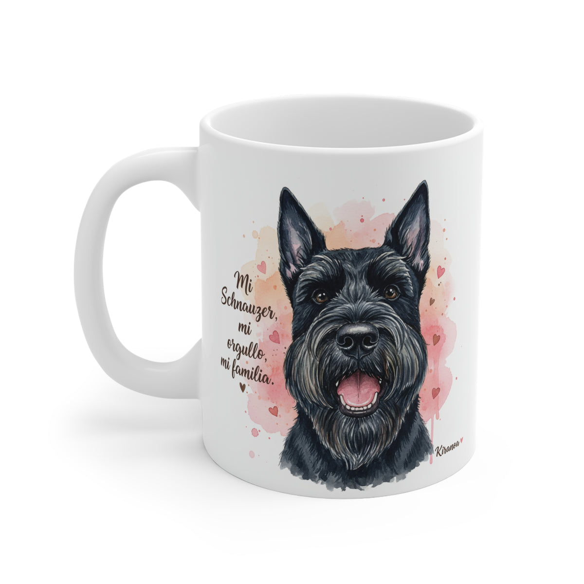 Taza cerámica Schnauzer Gigante con diseño impreso en ambas caras – vista trasera