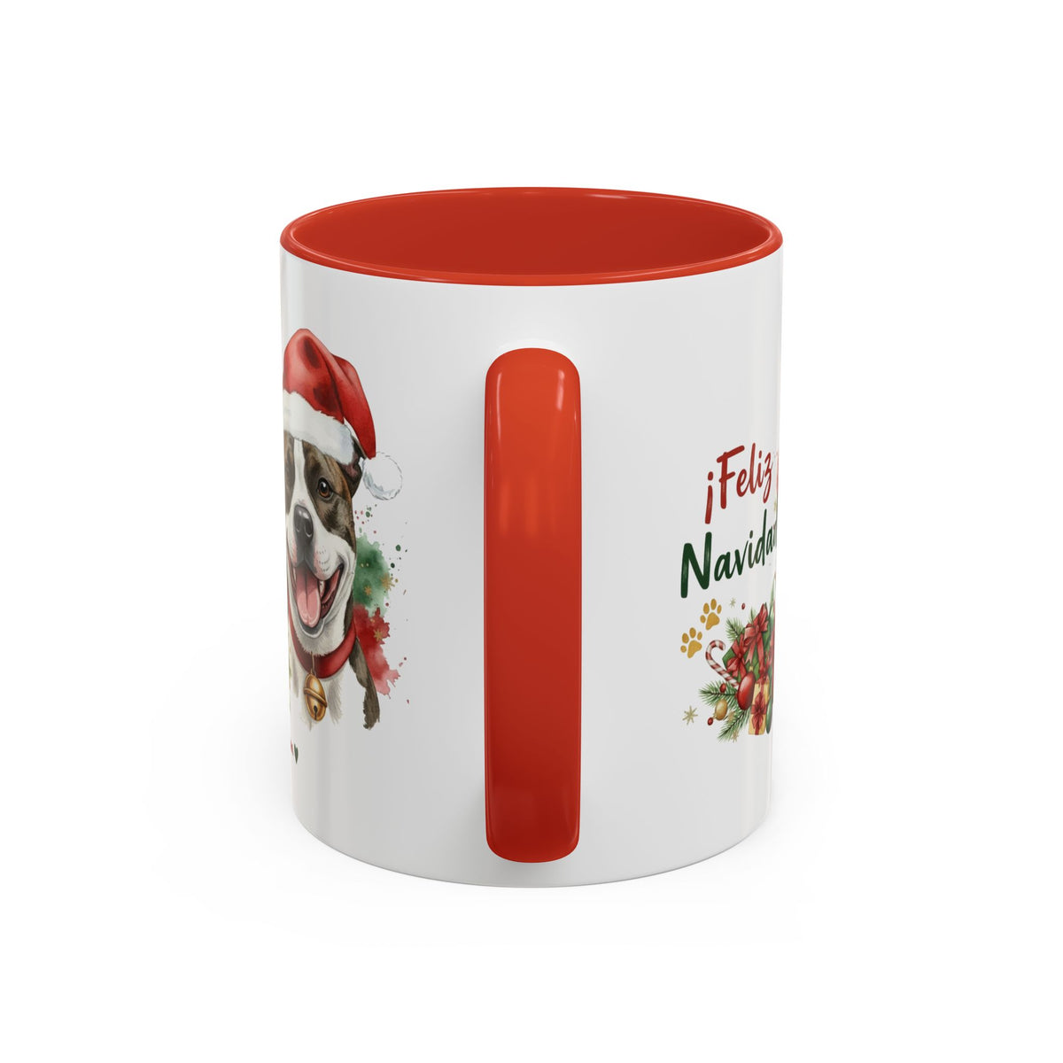 Taza Navideña Staffordshire Bull Terrier | ¡Feliz Navidad!