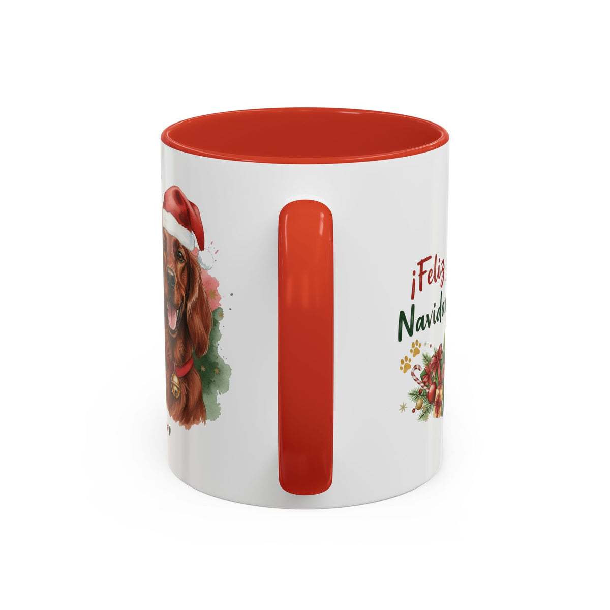 Taza Navideña Setter Irlandés | ¡Feliz Navidad!