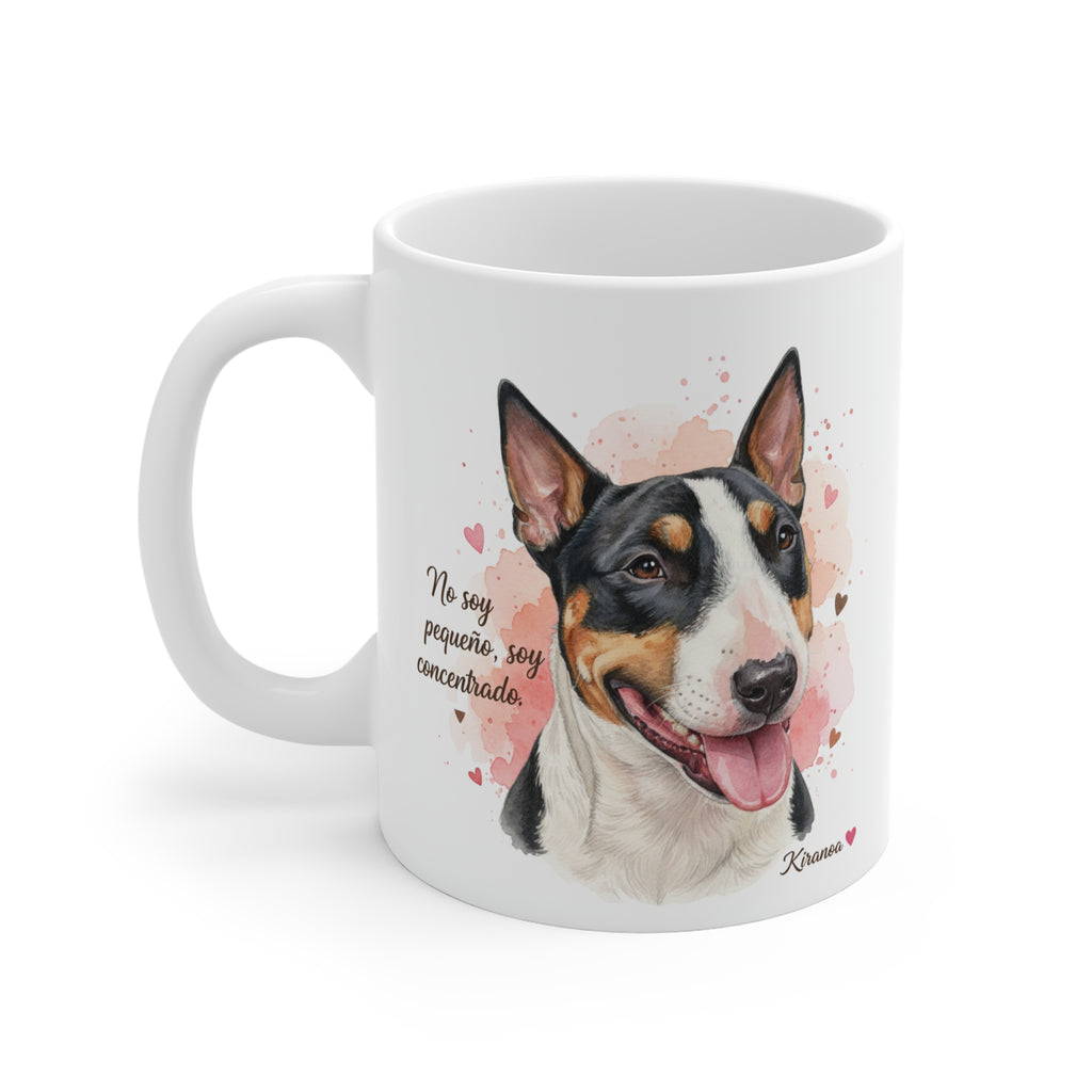 Taza cerámica Bull Terrier Miniatura con diseño impreso en ambas caras vista trasera