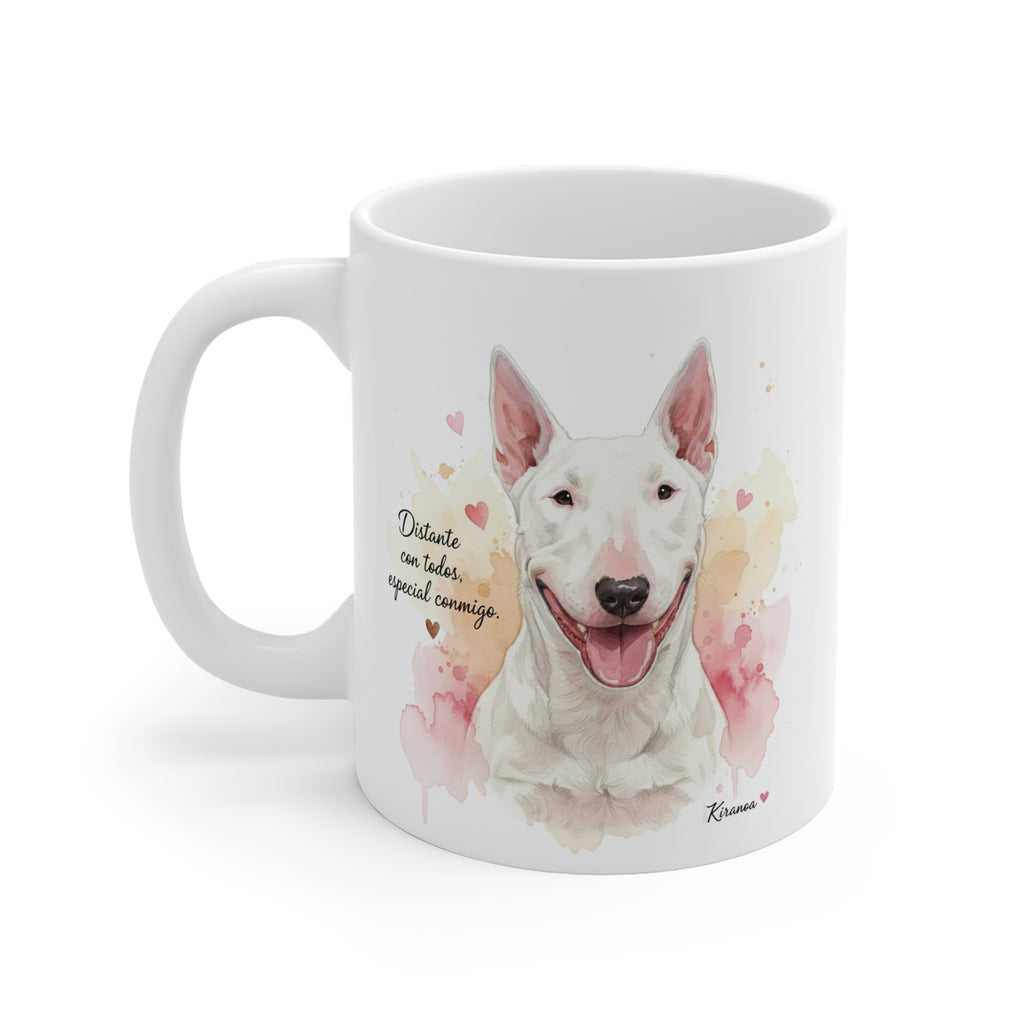Taza cerámica Bull Terrier con diseño impreso en ambas caras – vista trasera